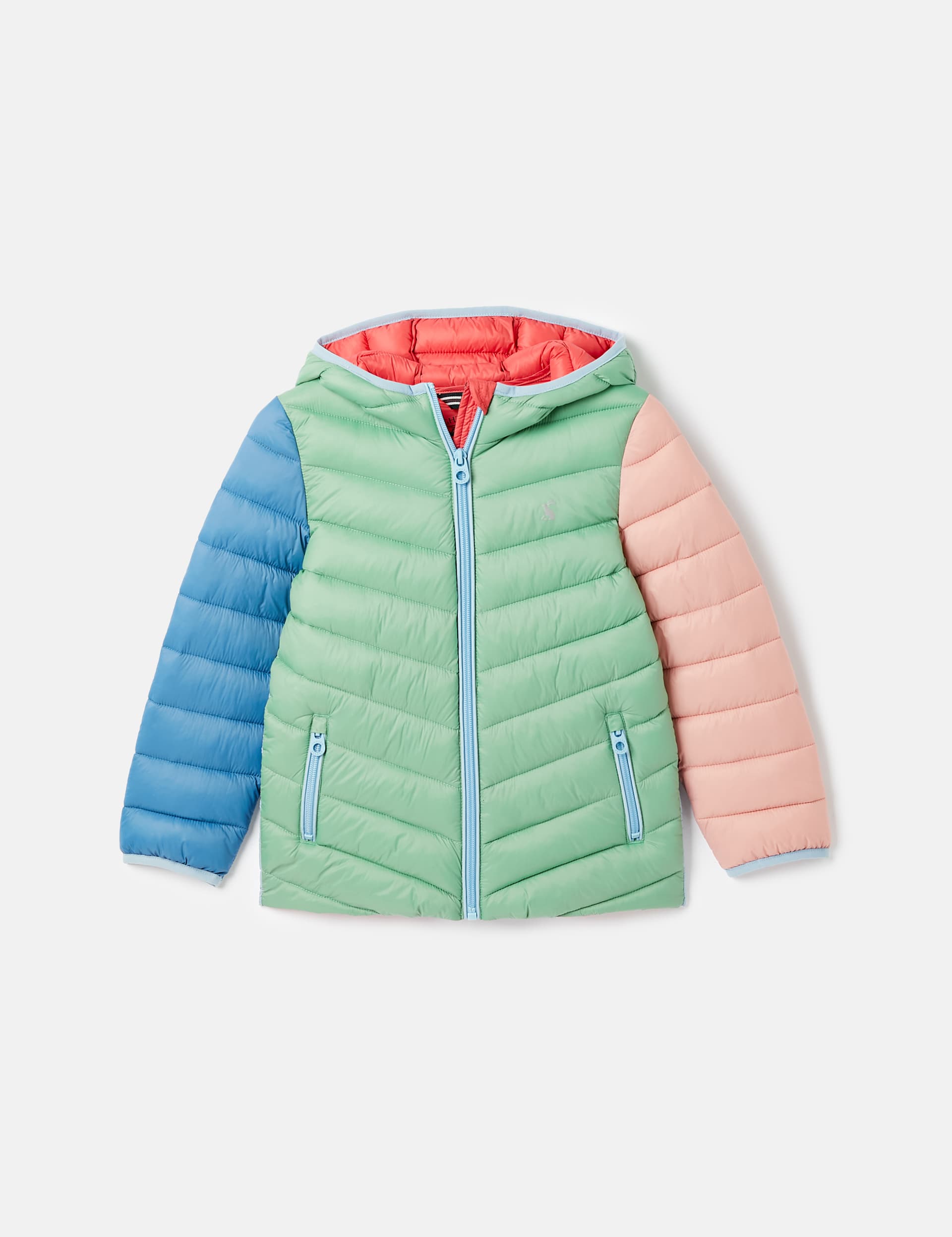 Joules Girls Colour Block Padded Coat (2-12 Yrs) - 10y - Multi, Multi