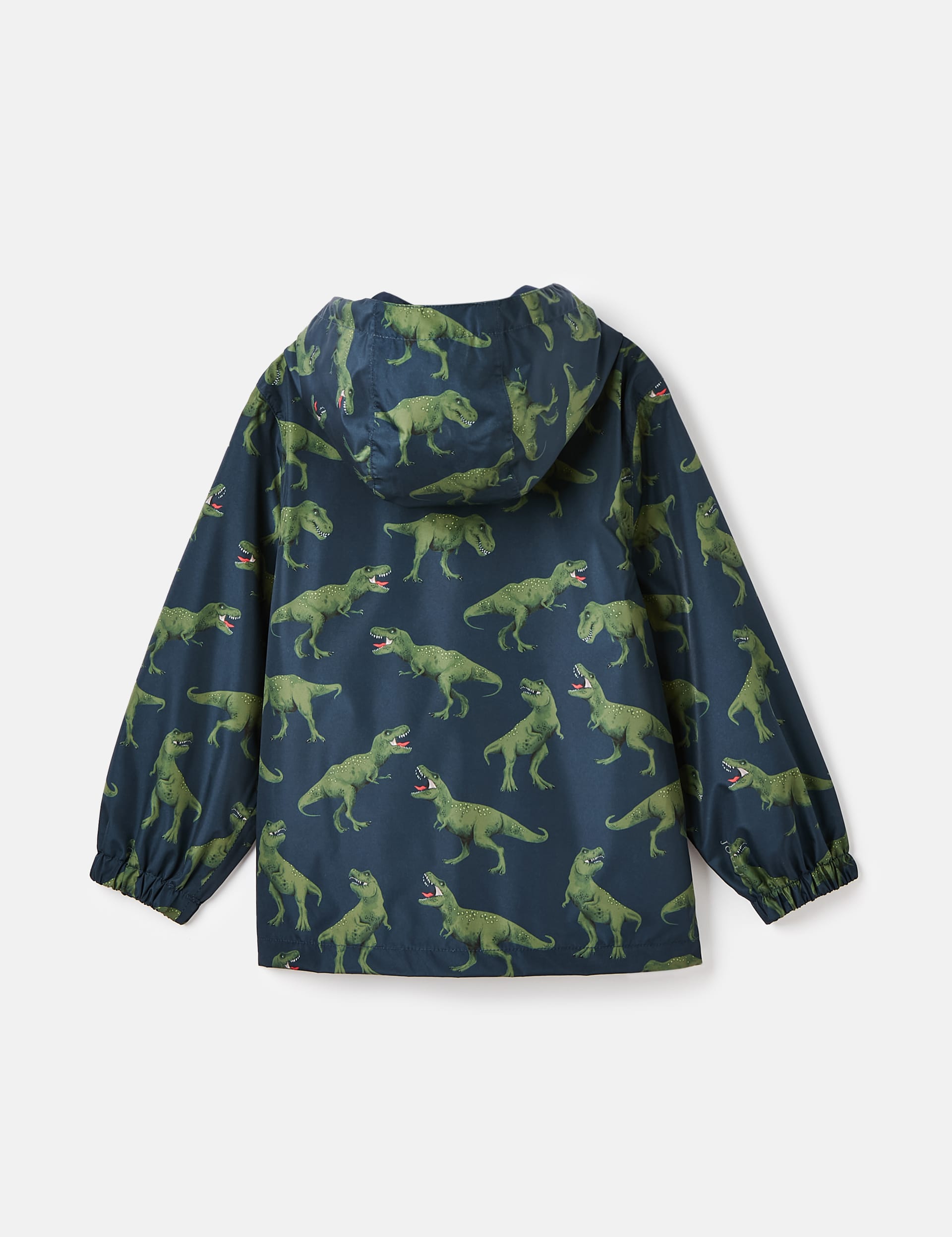 Joules Boys Dinosaur Hooded Packaway Raincoat (2-8 Yrs) - 2y - Navy Mix, Navy Mix