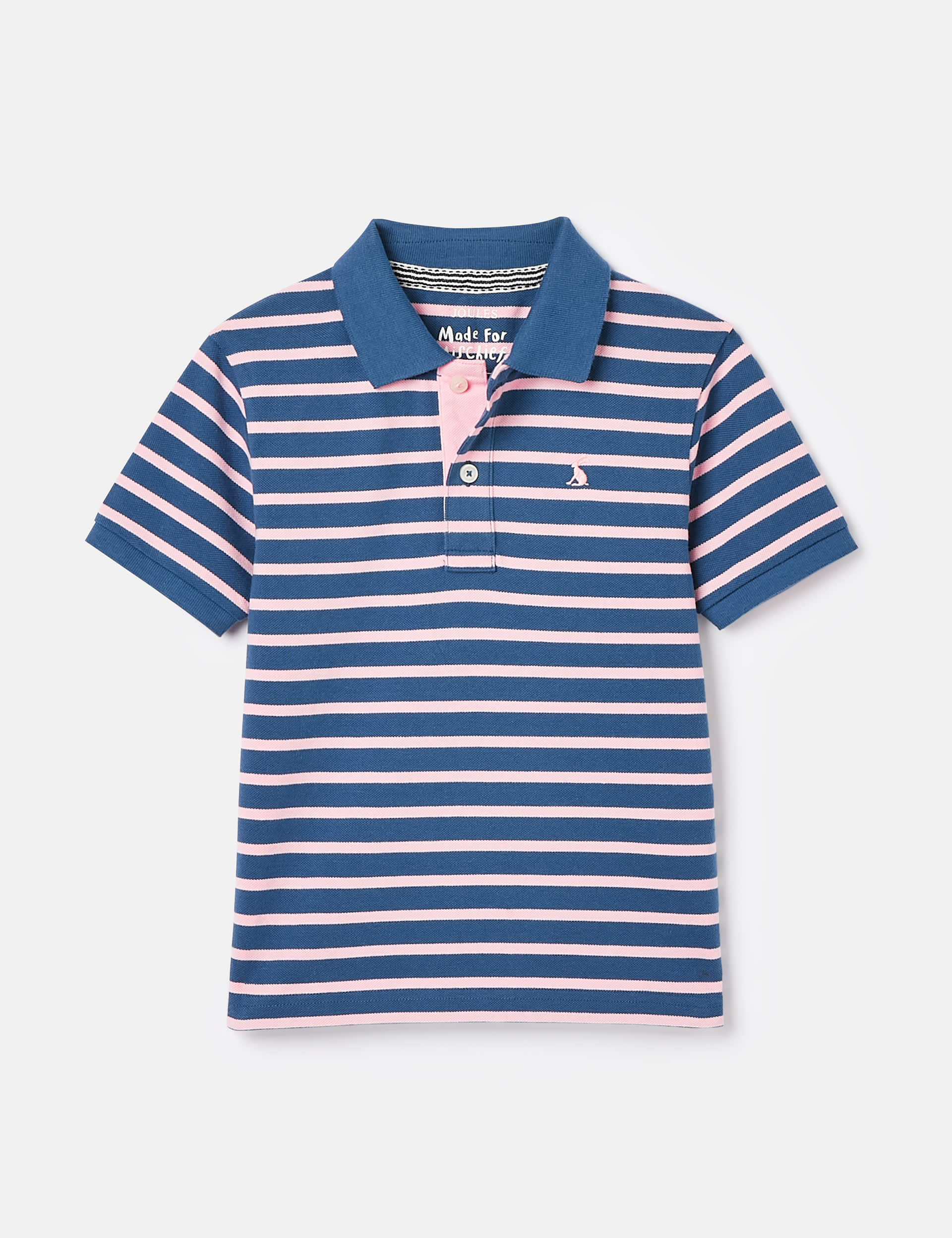 Joules Boys Pure Cotton Striped Polo Shirt (2-12 Yrs) - 6y - Blue Mix, Blue Mix