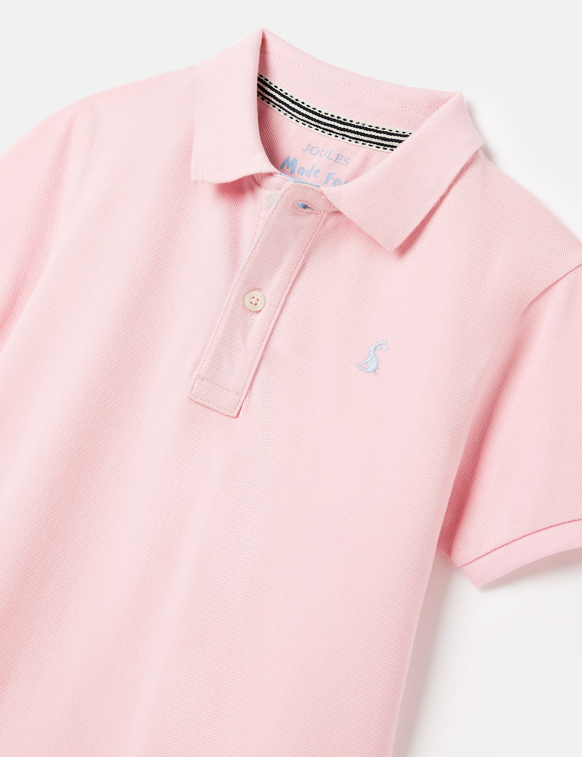 Joules Boys Pure Cotton Polo Shirt (2-12 Yrs) - 8y - Pink, Green,Blue,Pink