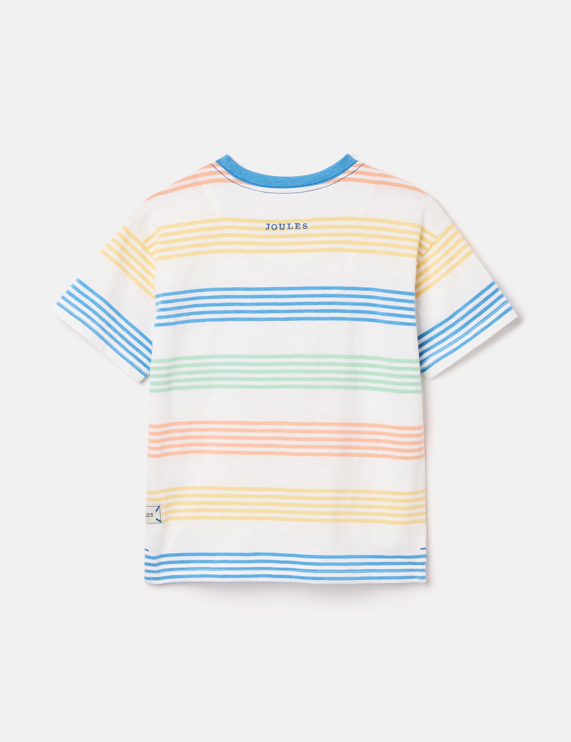 Joules Boys Pure Cotton Striped T-Shirt (2-12 Yrs) - 7y - Cream Mix, Cream Mix