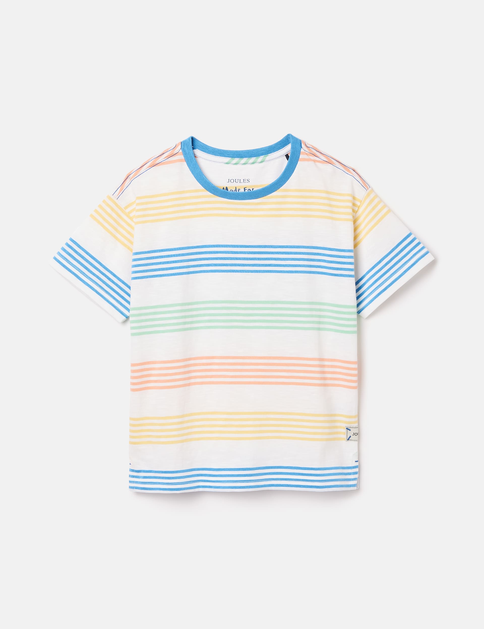 Joules Boys Pure Cotton Striped T-Shirt (2-12 Yrs) - 6y - Cream Mix, Cream Mix