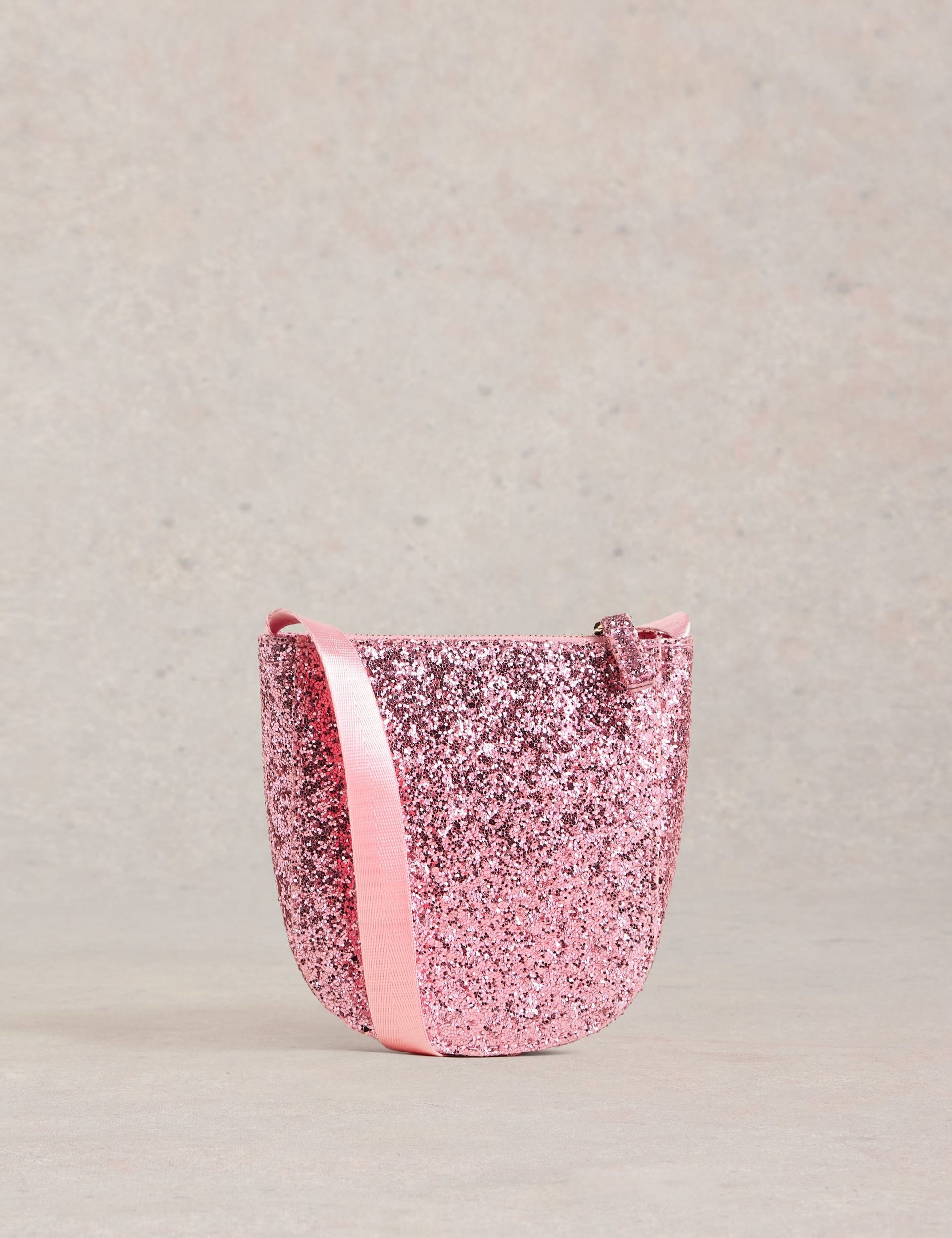 White Stuff Kids Glitter Bag - Pink Mix, Pink Mix,Silver