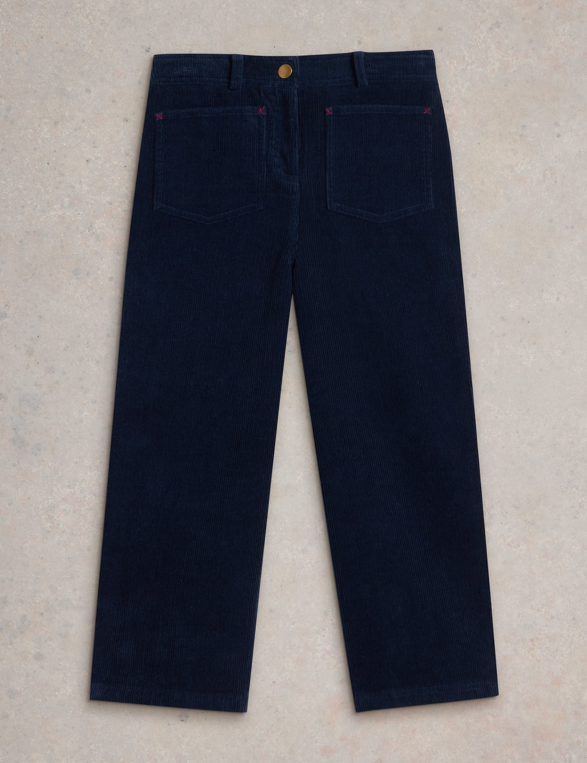 White Stuff Girls Pure Cotton Corduroy Trousers (3-10 Yrs) - 5-6 Y - Navy, Navy