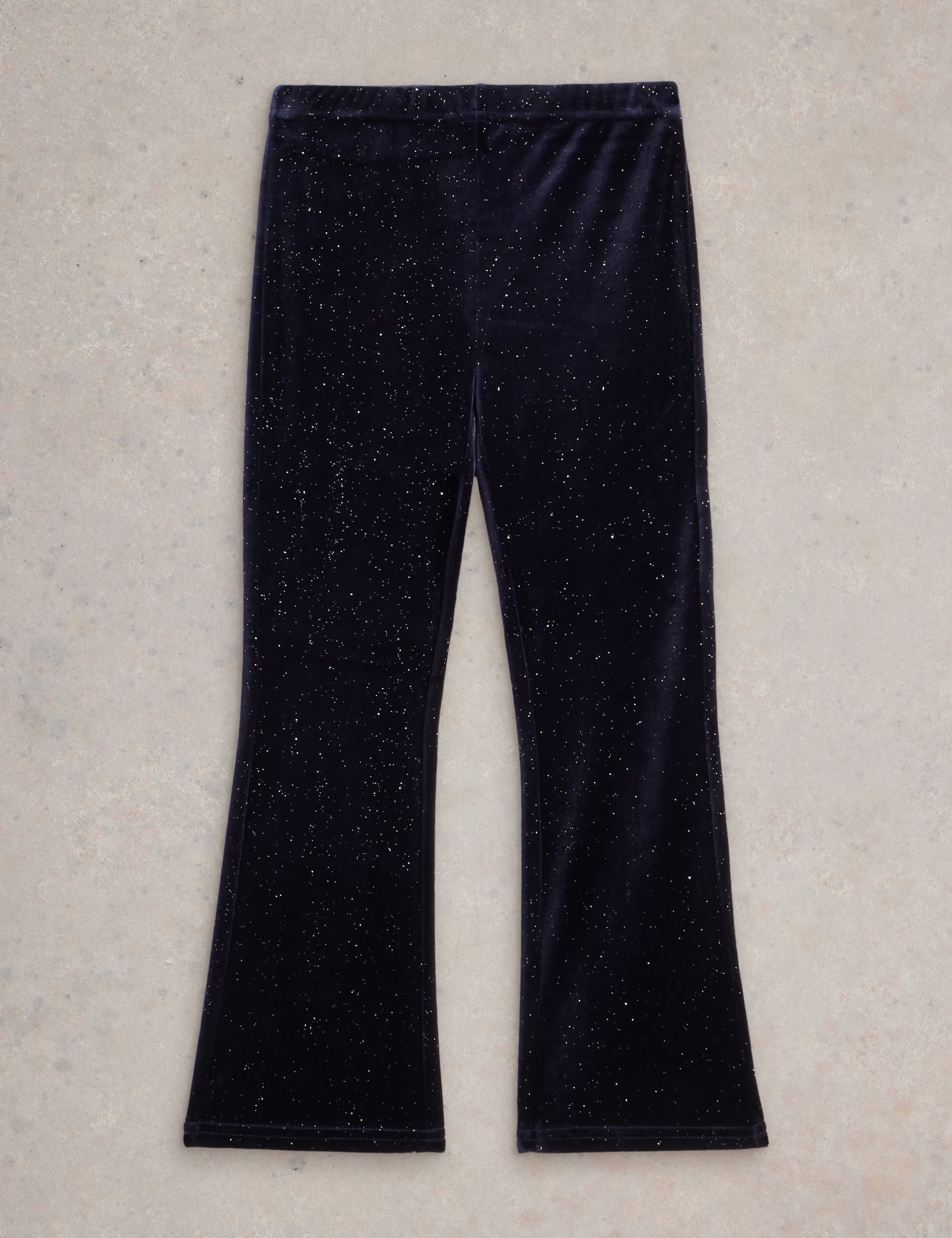 White Stuff Girls Velvet Sparkle Trousers (3-10 Yrs) - 3-4 Y - Navy, Navy