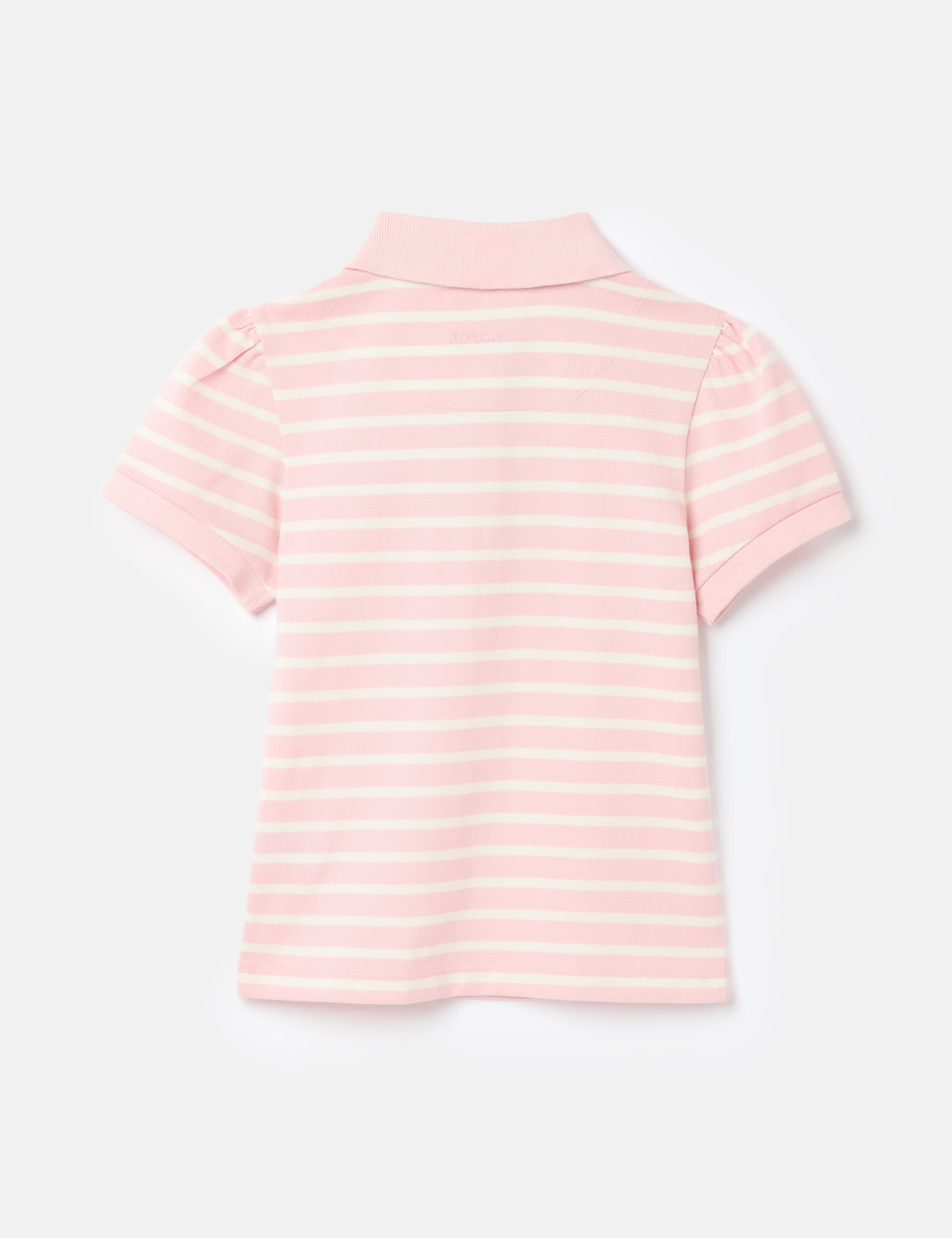 Joules Girls Pure Cotton Striped Polo Shirt (2-12 Yrs) - 2y - Pink Mix, Pink Mix