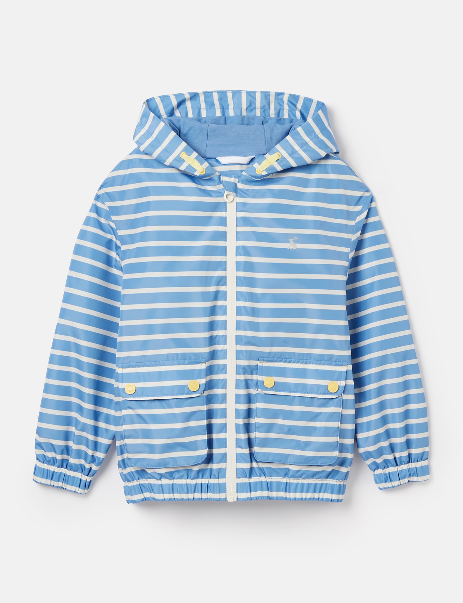 Joules Girls Striped Hooded Raincoat (2-10 Yrs) - 7y - Blue Mix, Blue Mix