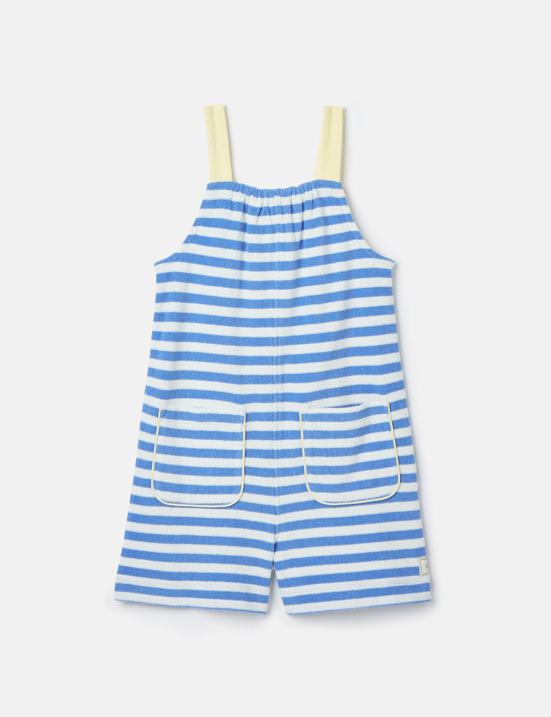 Joules Girls Pure Cotton Towelling Striped Playsuit (2-6 Yrs) - 5y - Blue Mix, Blue Mix