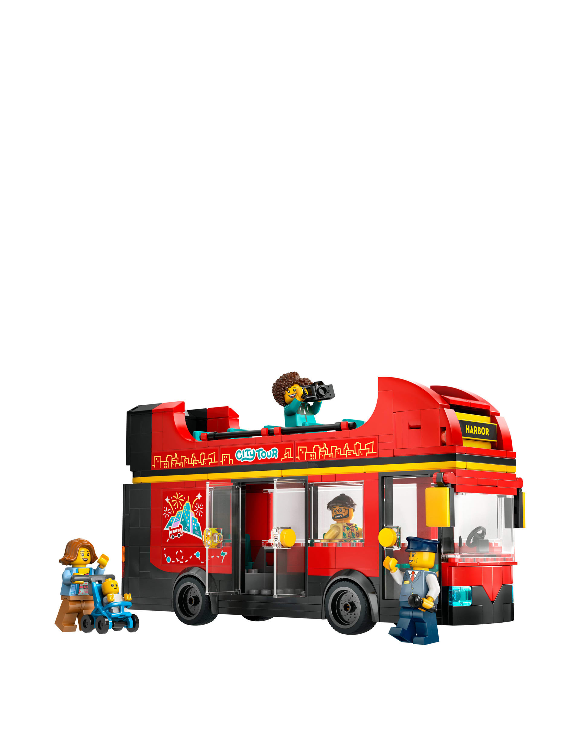 LEGO City Red Double-Decker Sightseeing Bus Toy 60407 (7+ Yrs)