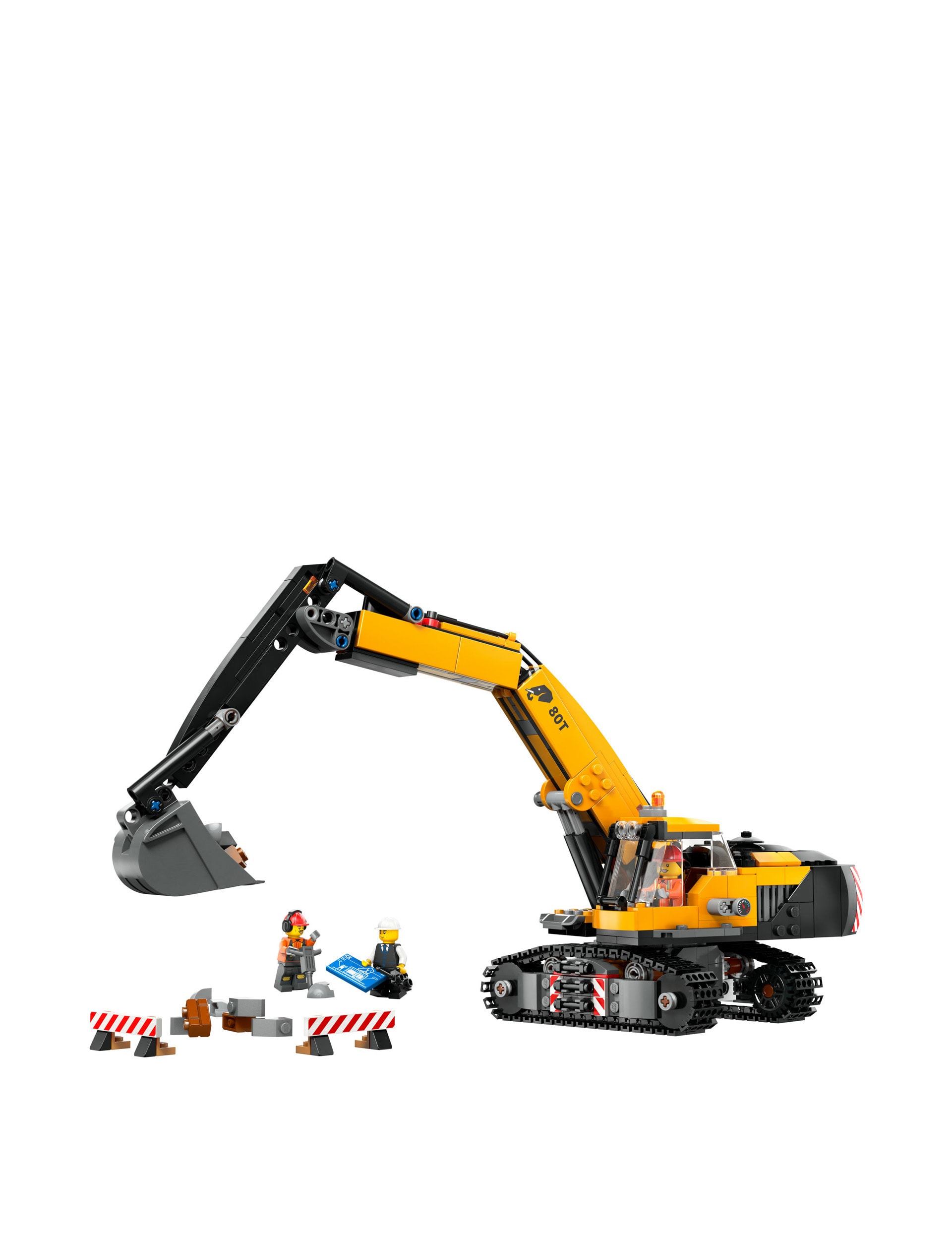 LEGO City Yellow Construction Excavator Toy Digger 60420 (8+ Yrs)