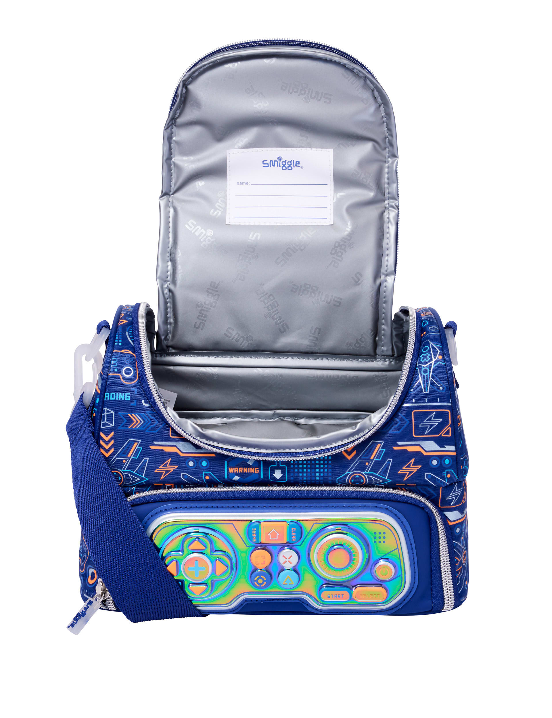 Smiggle Kids Printed Lunch Box (3+ Yrs) - Navy Mix, Navy Mix