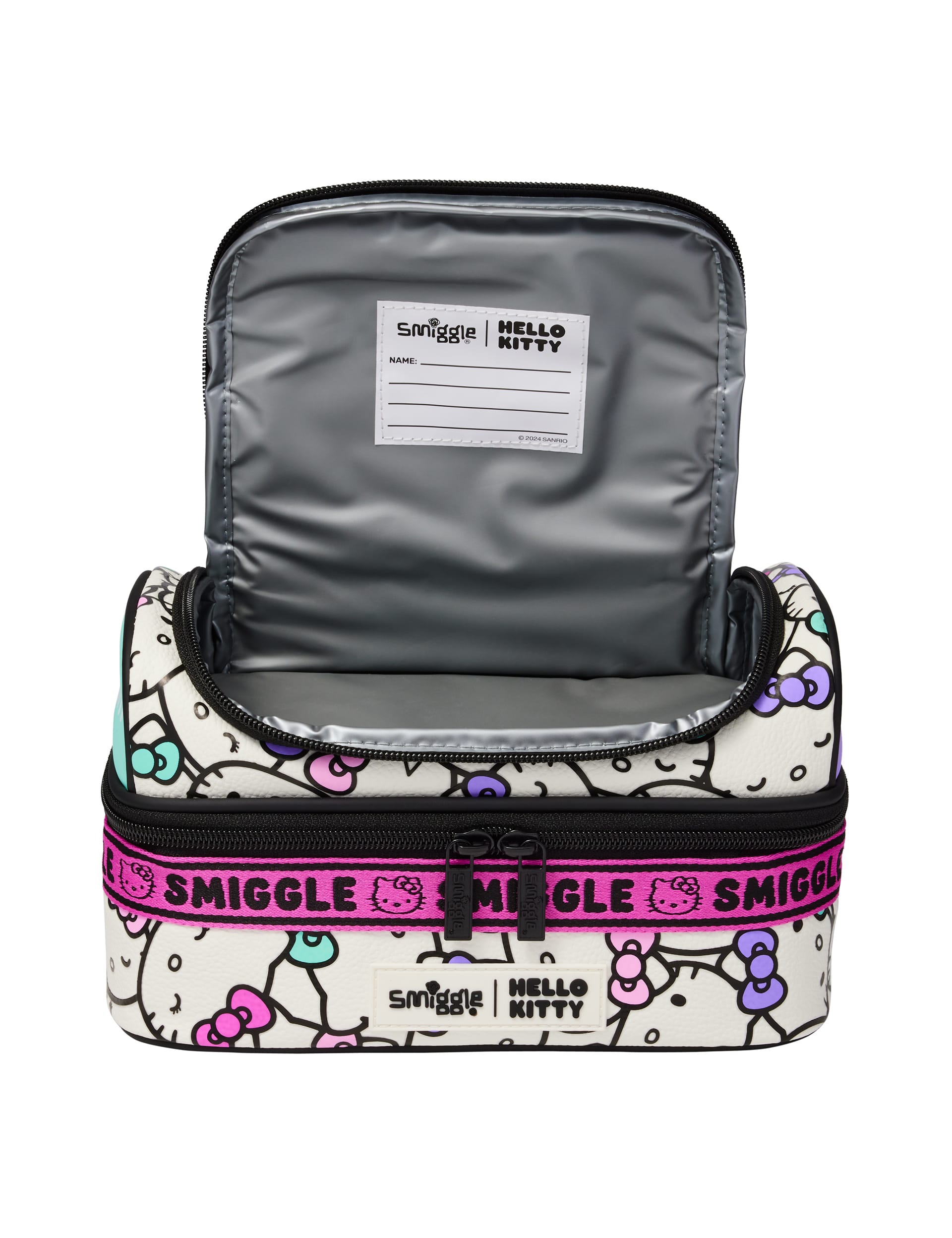 Smiggle Hello Kitty Kids Printed Lunch Box - White Mix, White Mix