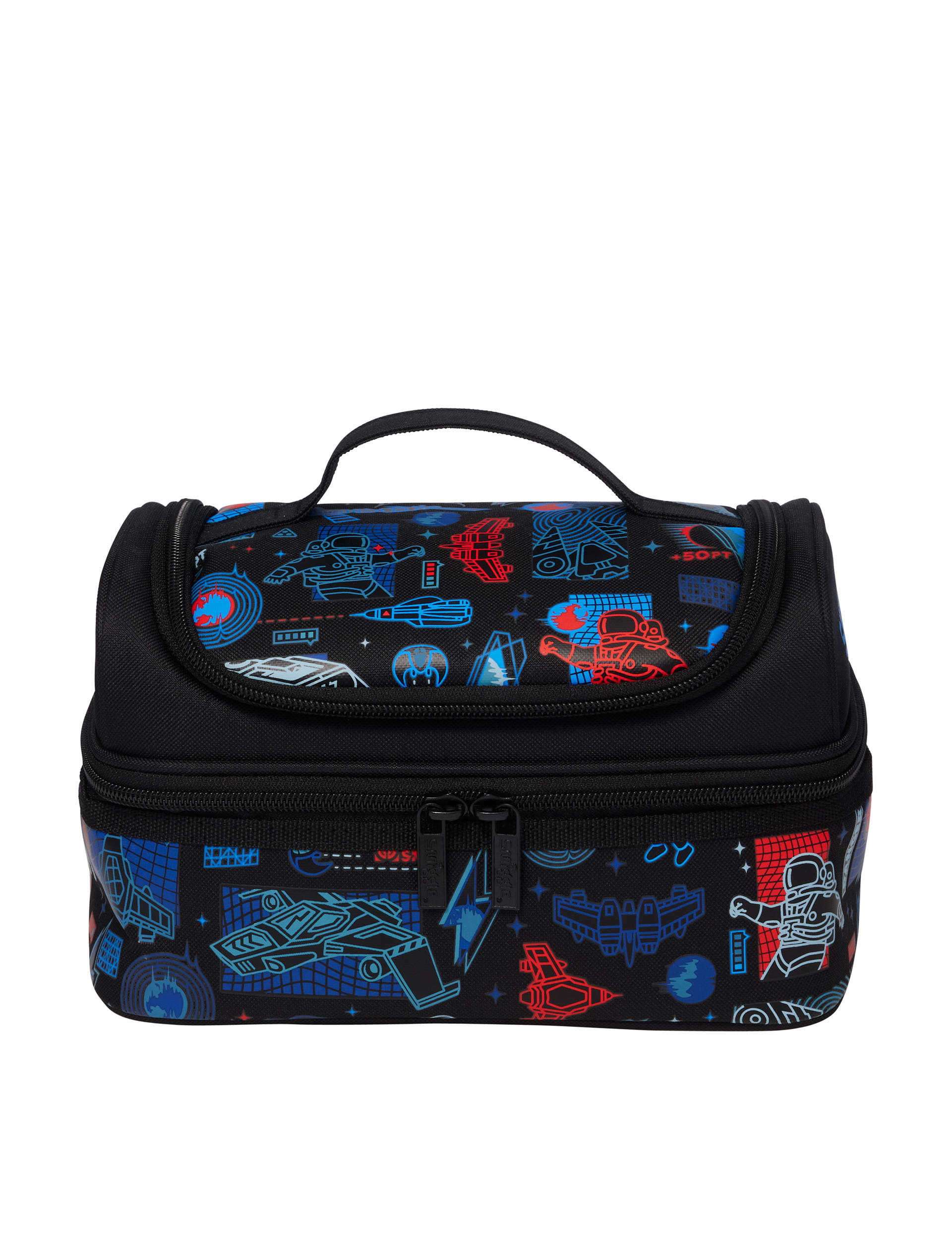 Smiggle Kids Printed Lunch Box - Black Mix, Black Mix