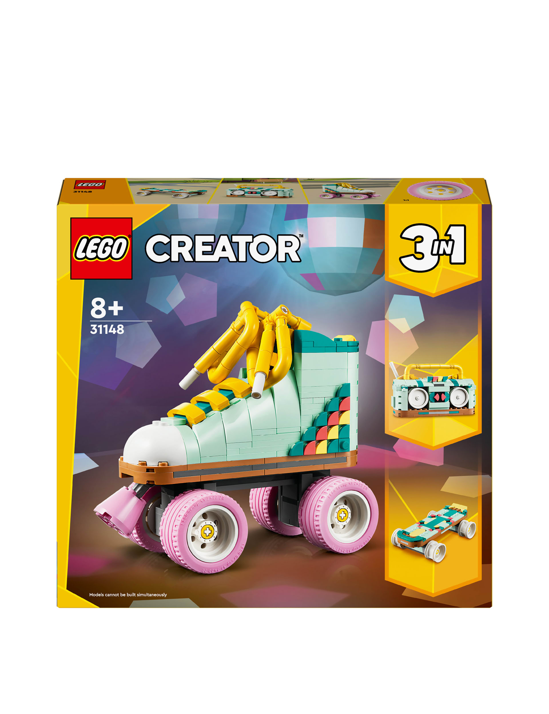 LEGO Creator 3in1 Retro Roller Skate Toy Set 31148 (8+ Yrs)