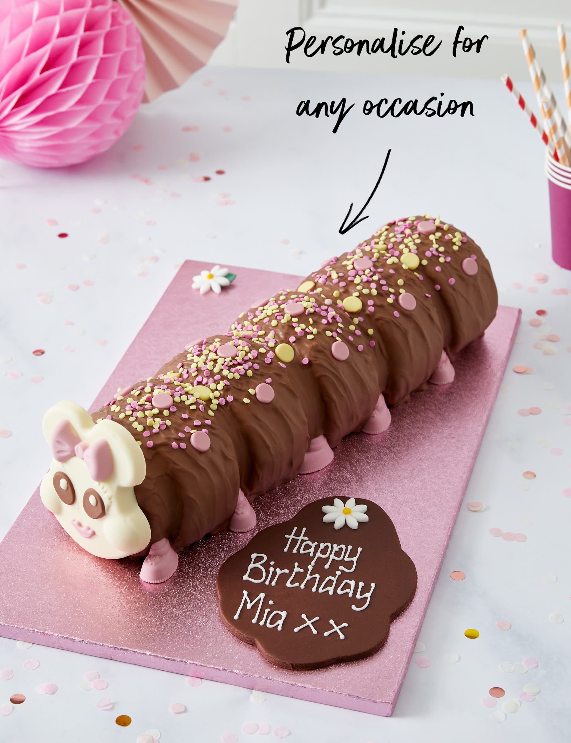 PersonalisedConnietheGiantCaterpillarCake(Serves40)