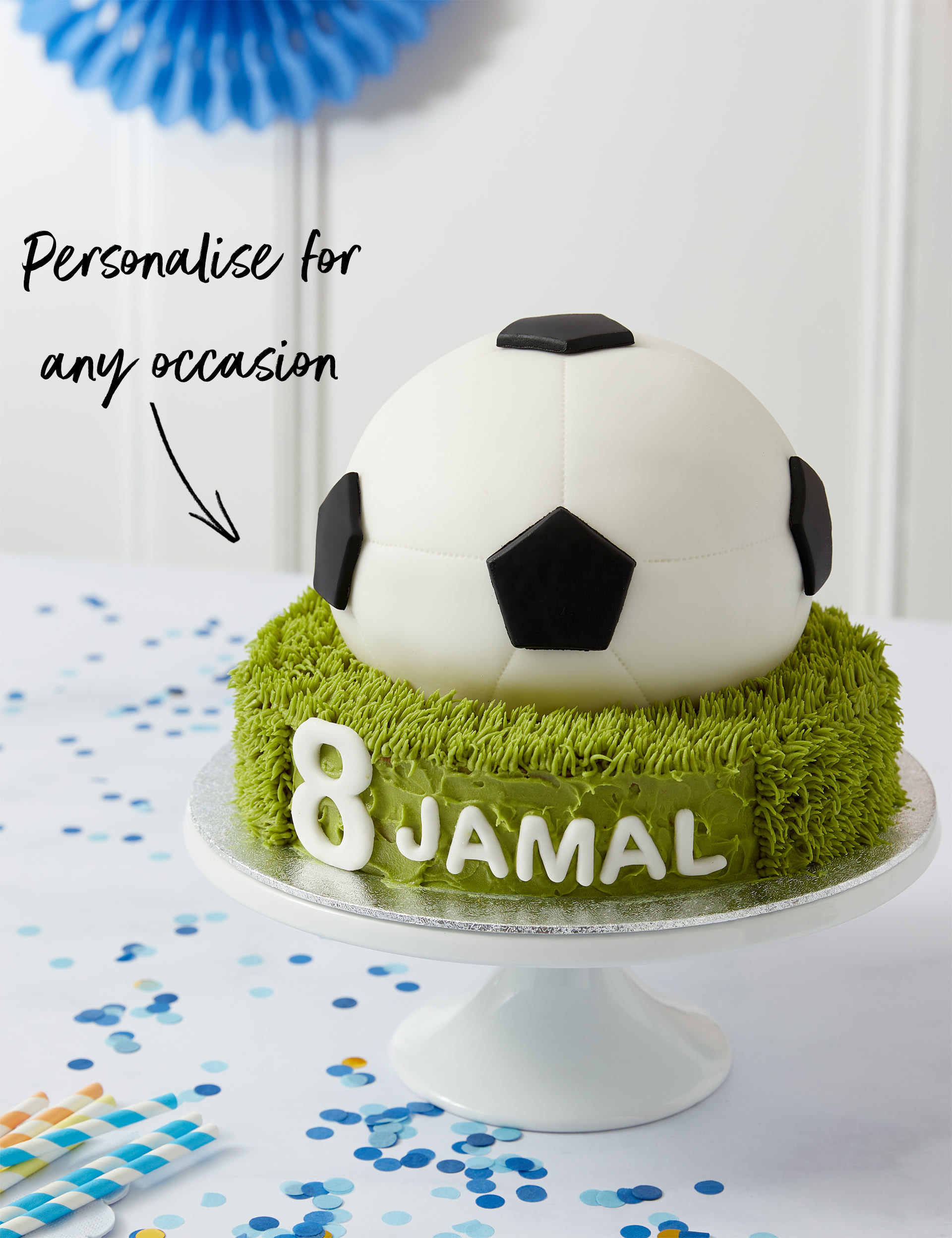 PersonalisedFootballCake(Serves36)