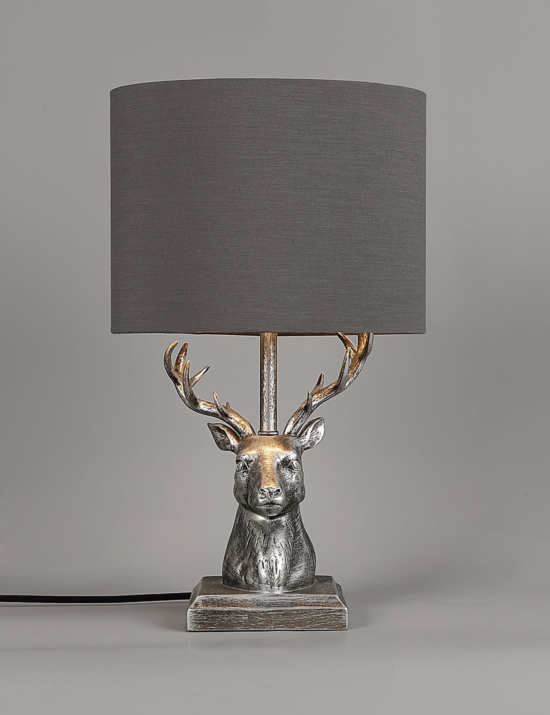 M&S Collection Stag Table Lamp - Silver, Silver