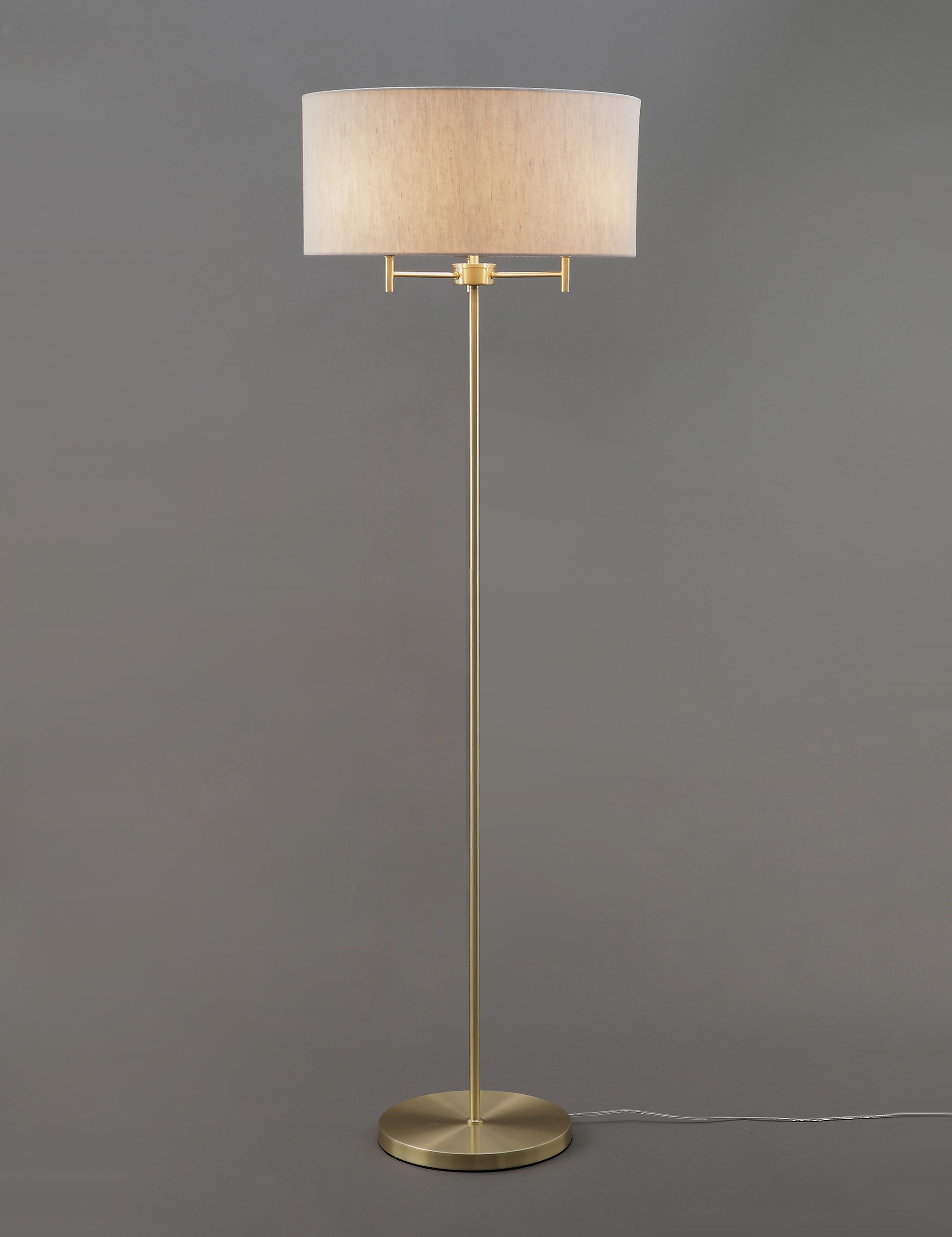 M&S Collection Fleur Floor Lamp - Antique Brass, Antique Brass