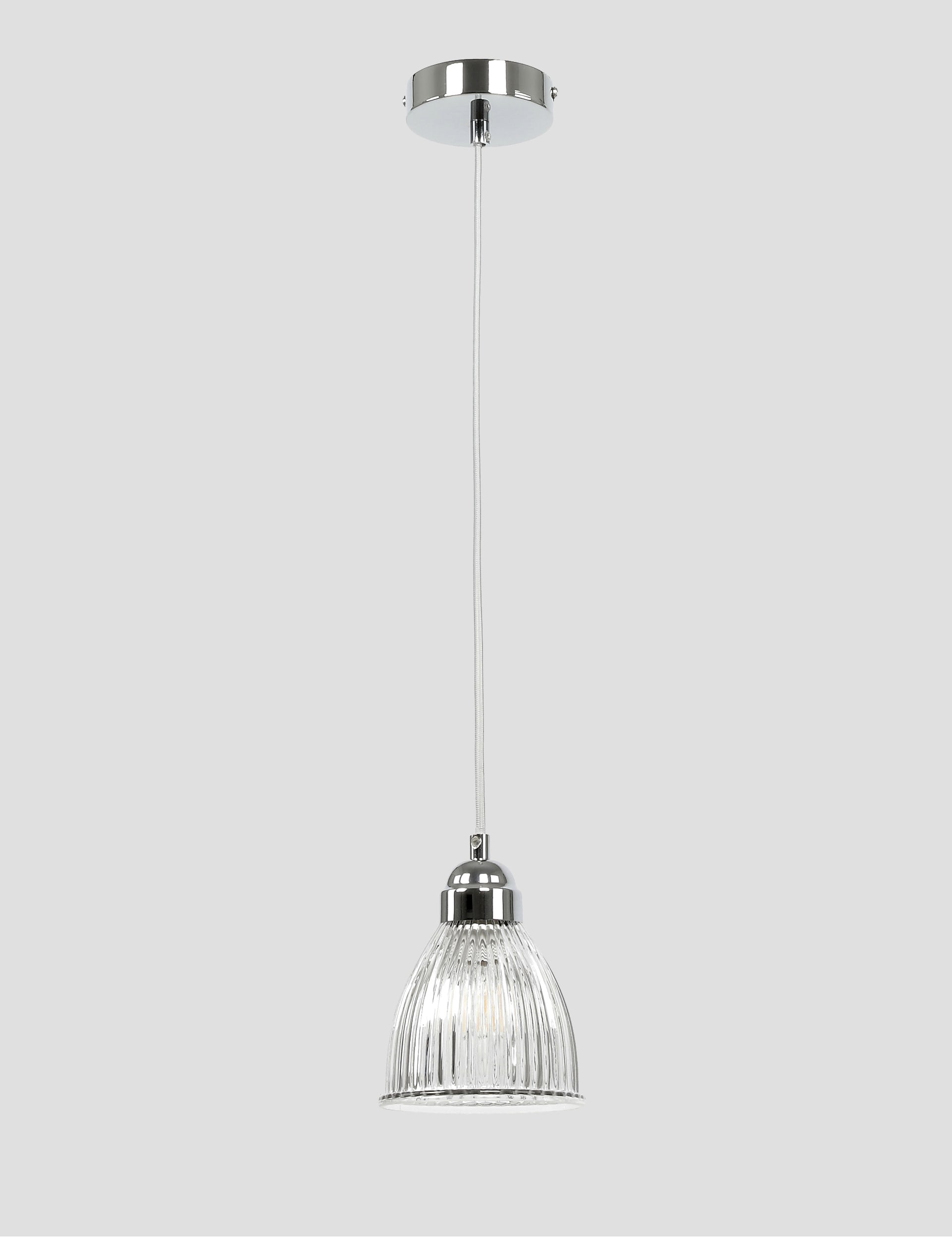 M&S Collection Small Florence Pendant Light - Chrome, Chrome