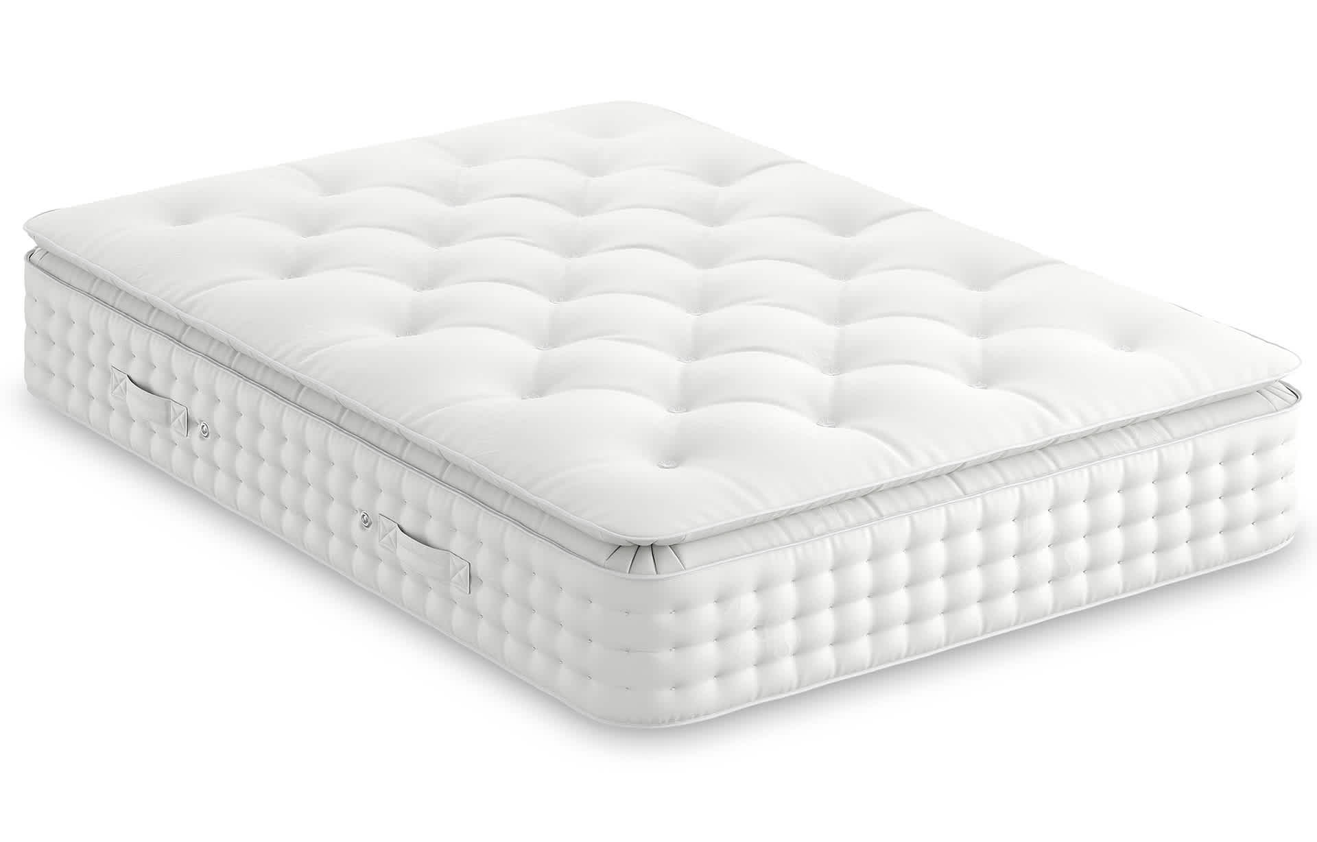 M&S Collection 1700 Pocket Spring Medium Lambswool Mattress - 4FT6 - White, White