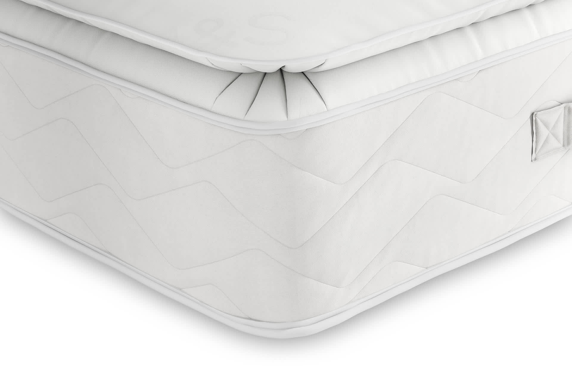 Relyon 1050 Pocket Spring Medium Pillowtop Mattress - 3FT - White, White