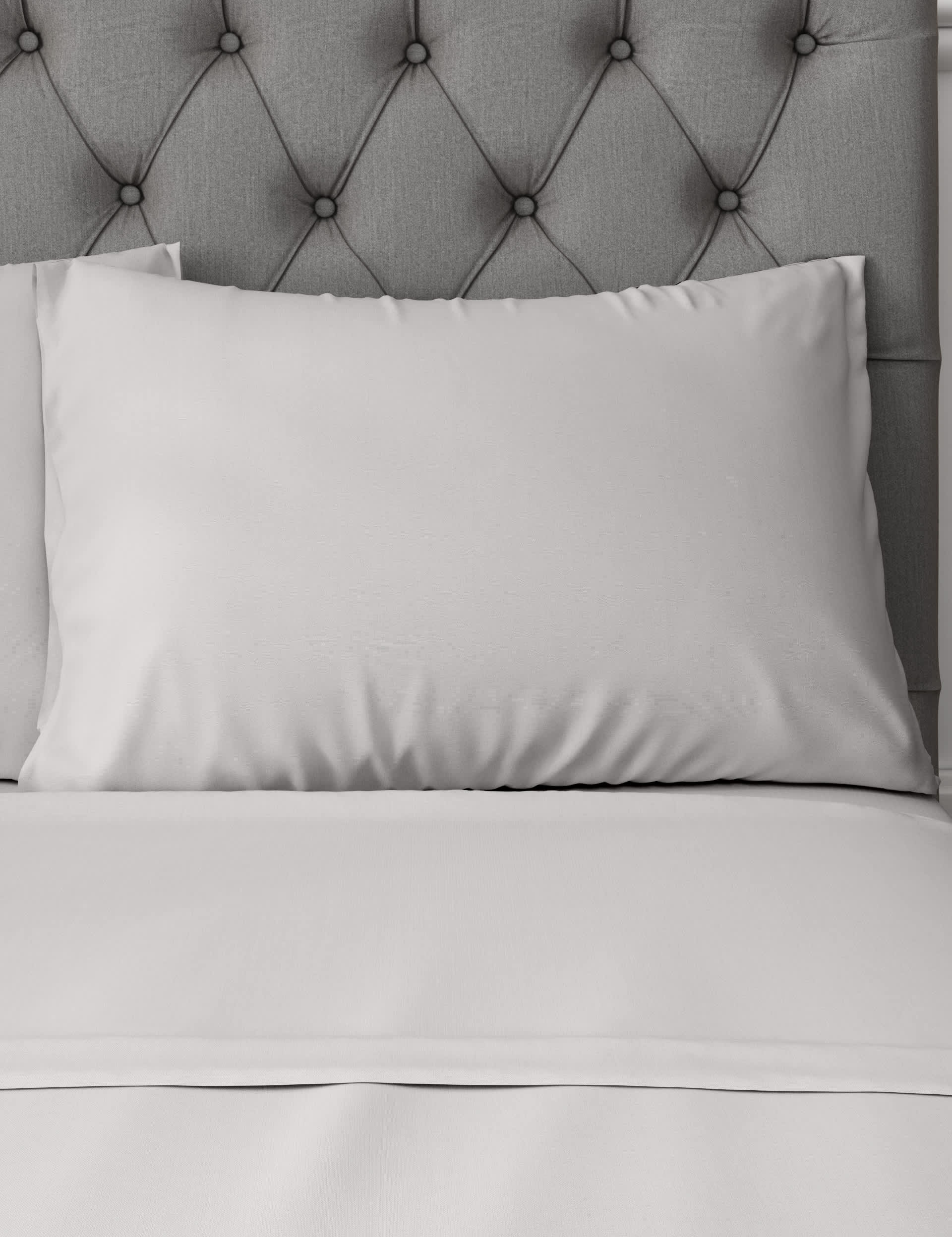 M&S 2pk Comfortably Cool Lyocell Rich Pillowcases - Light Grey, Light Grey,Cream,Teal