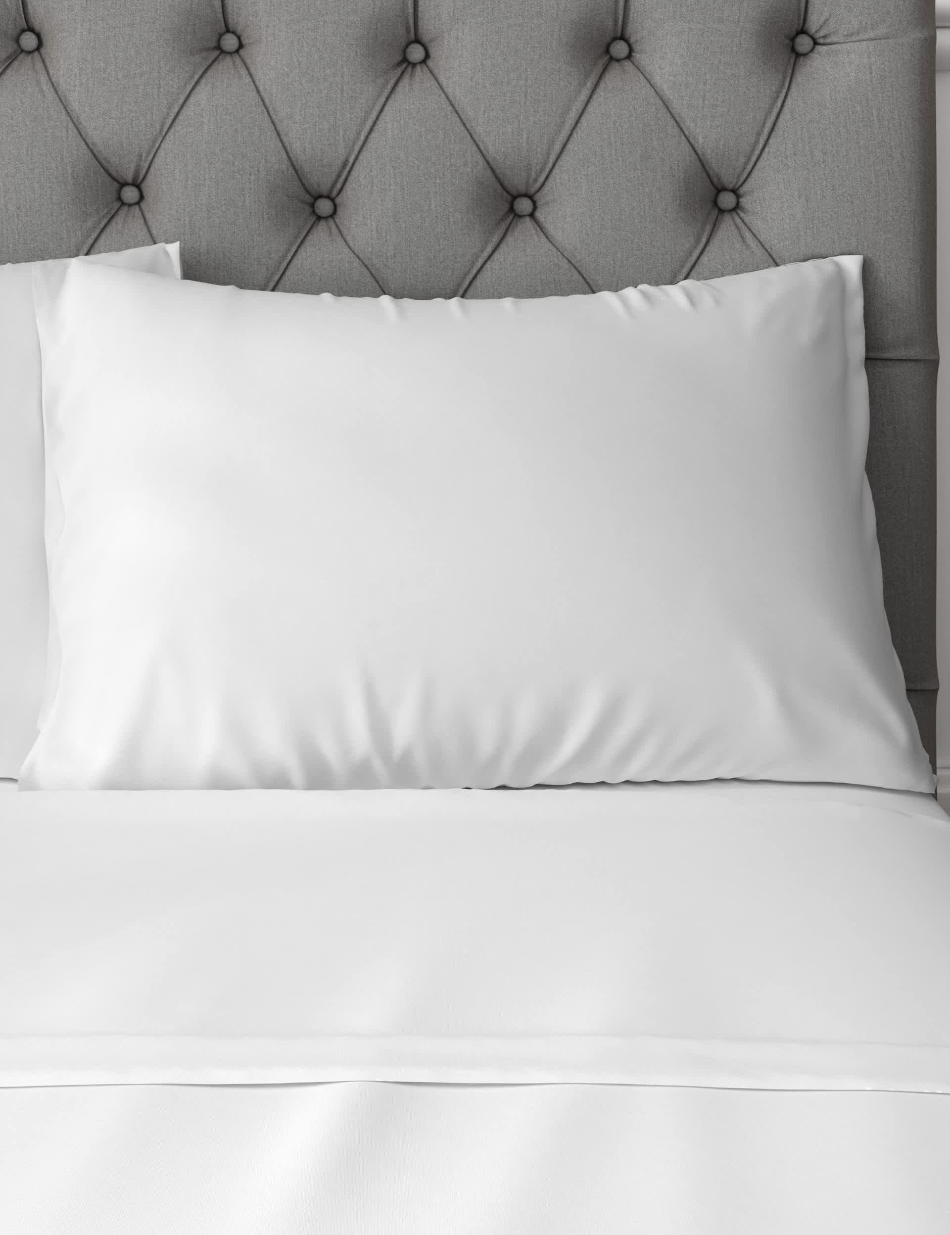 M&S 2pk Comfortably Cool Lyocell Rich Pillowcases - White, Cream,White,Powder Blue,Sage,Light Grey,L