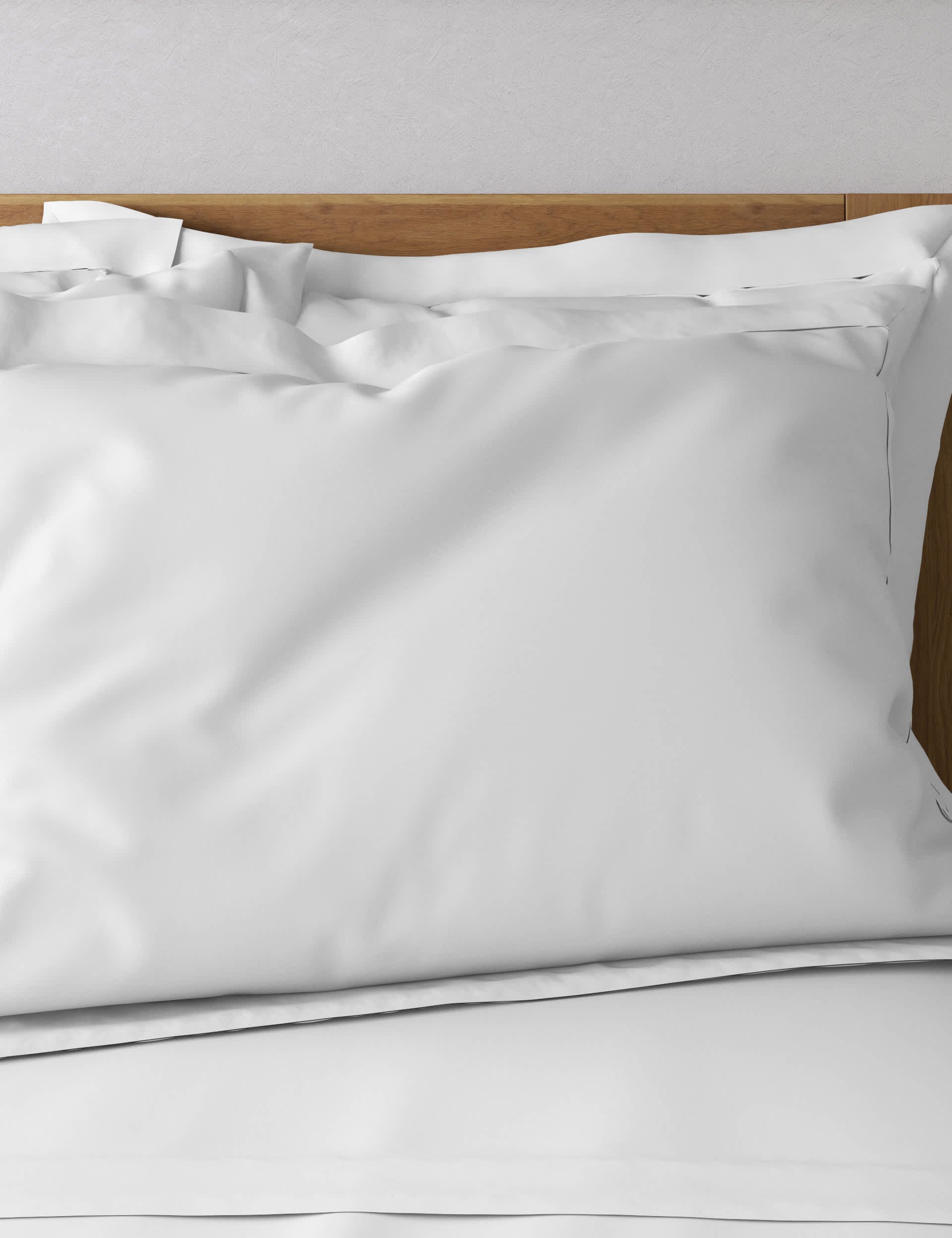 M&S Collection 2 Pack Egyptian Cotton 230 Thread Count King Size Pillowcases - Ice White, Light Duck