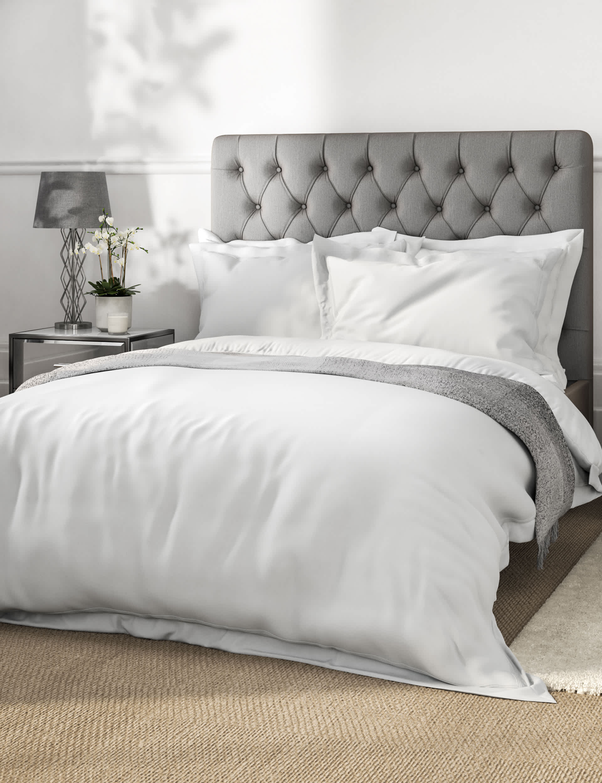 Autograph Supima 750 Thread Count Bedding Set - 6FT - White, White