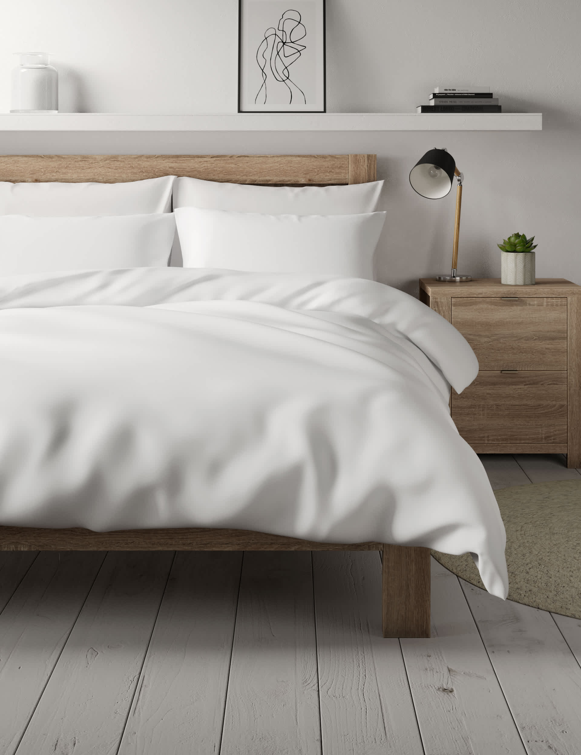 M&S Bamboo Cotton Blend Sateen Duvet Cover