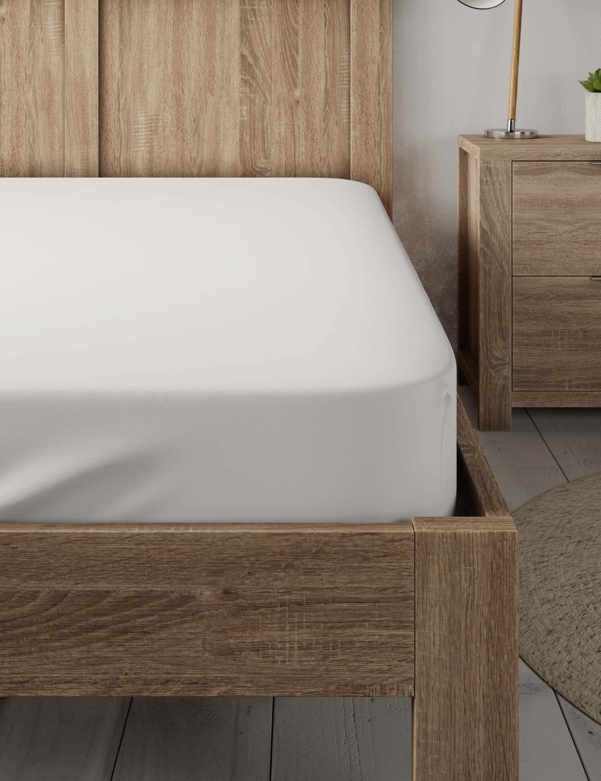 M&S Bamboo Cotton Blend Sateen Fitted Sheet