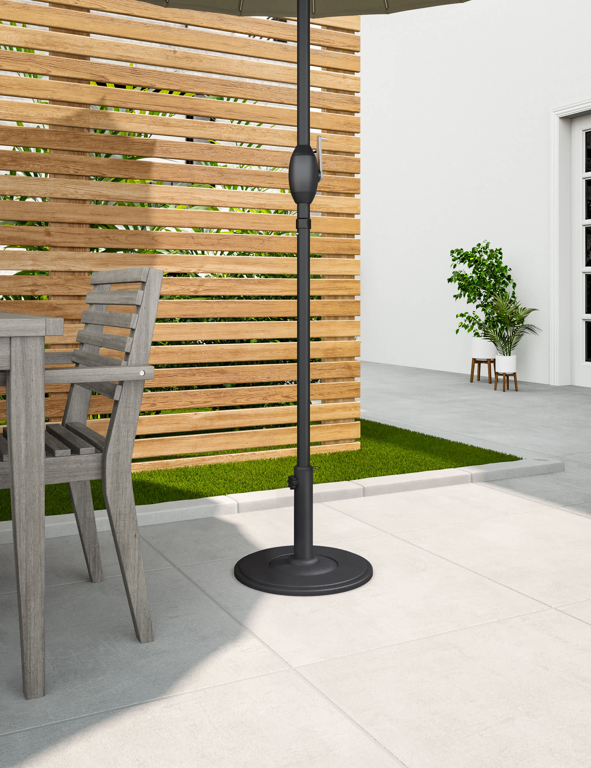 M&S Concrete Parasol Base - Charcoal, Charcoal