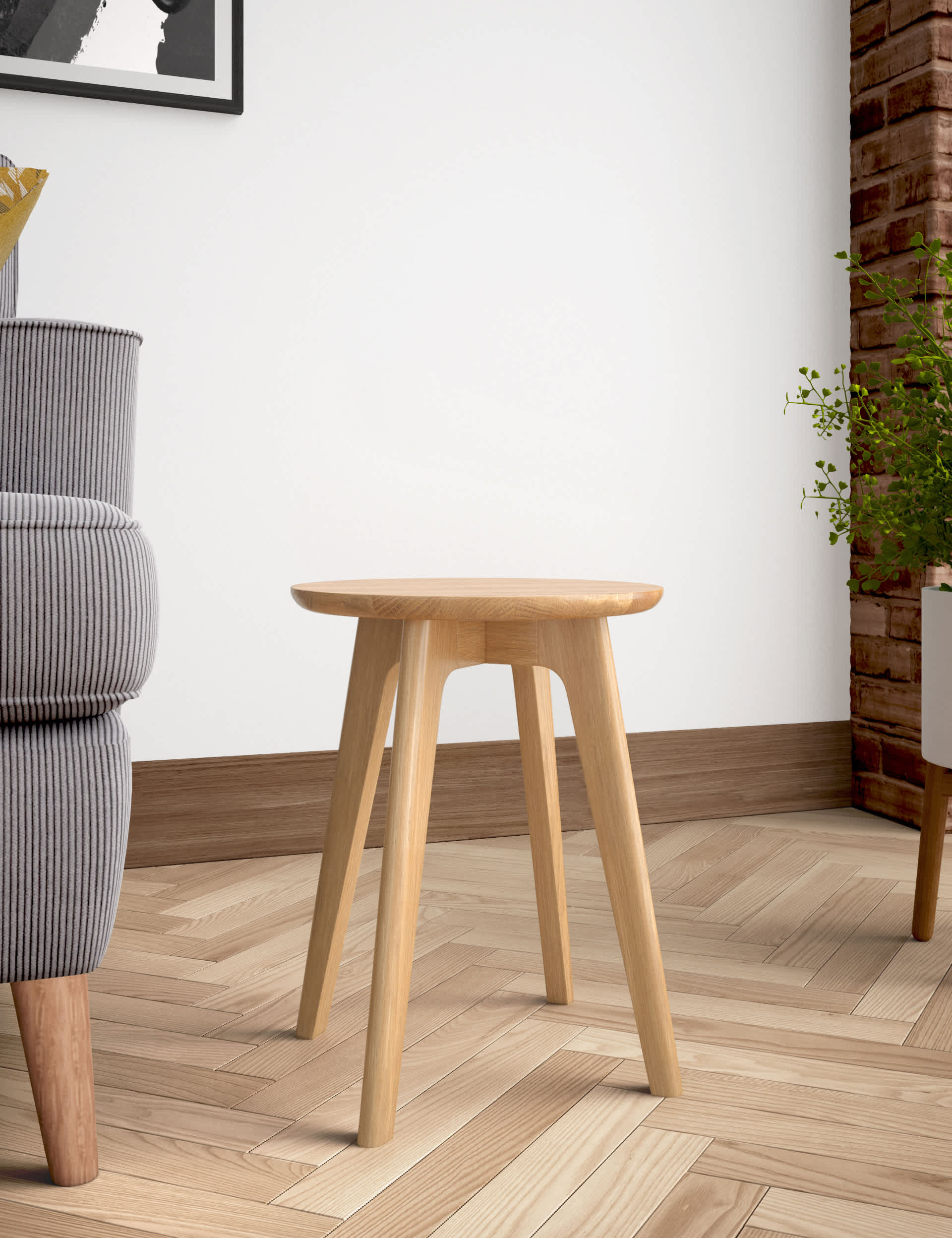 M&S Nord Side Table - Oak, Oak