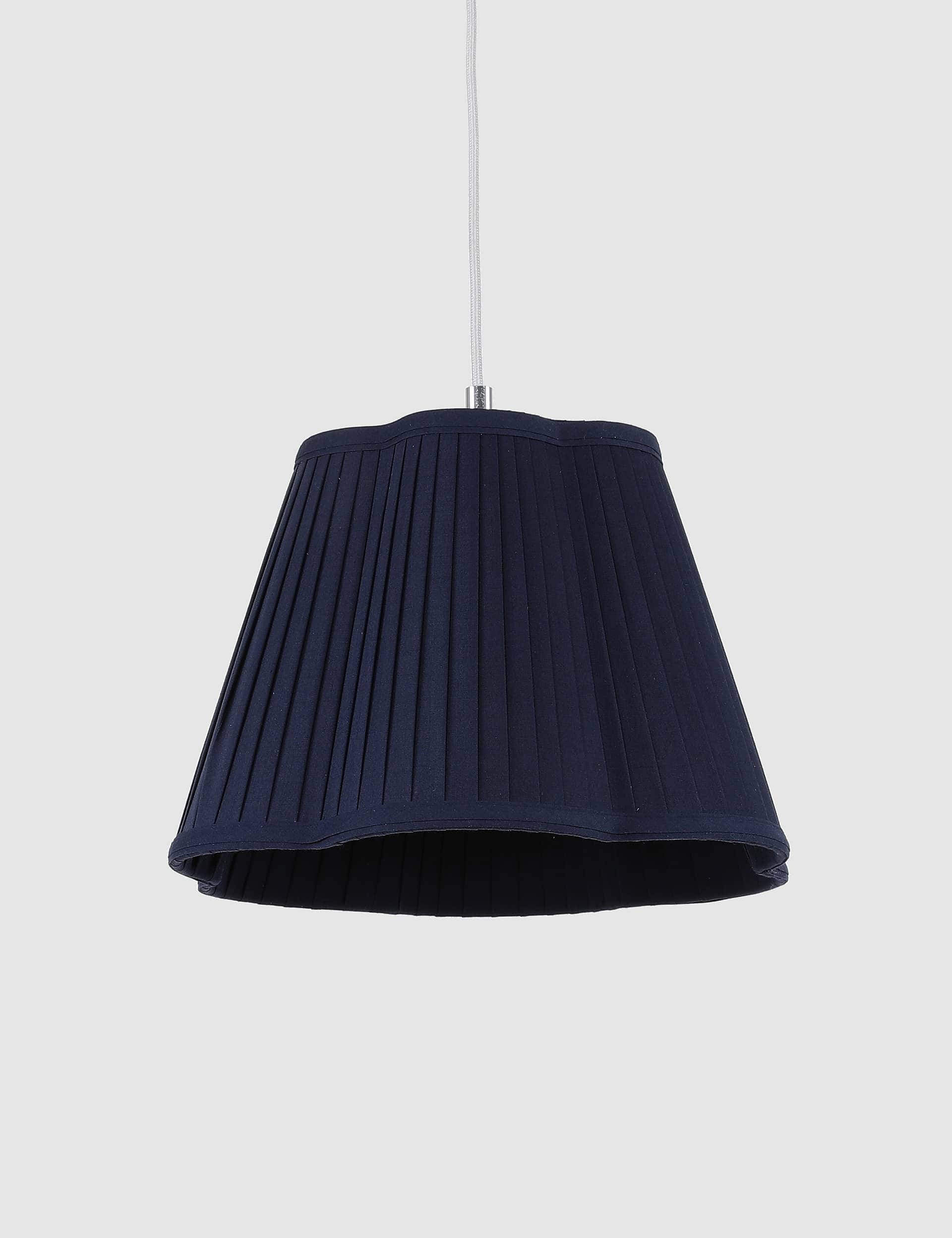 M&S Wavy Pleated Lamp Shade - Navy, Ivory,Ochre,Forest Green,Navy