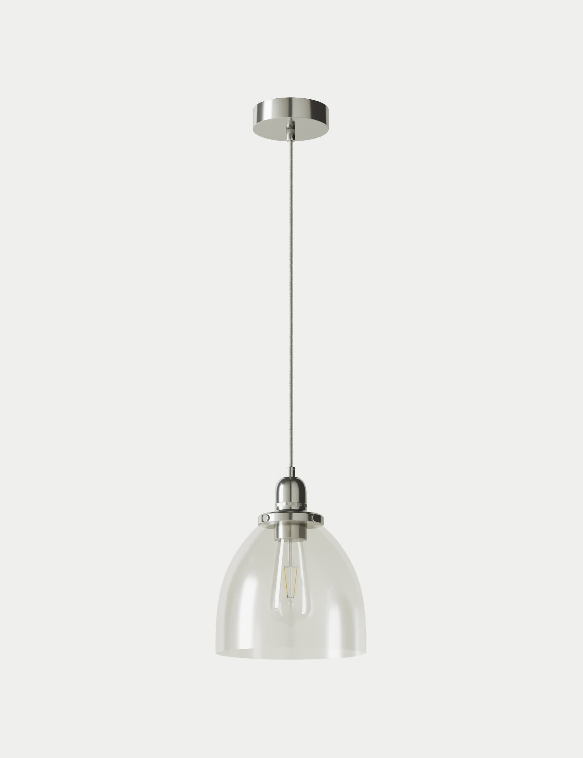 M&S Hoxton Pendant Light - Chrome, Chrome