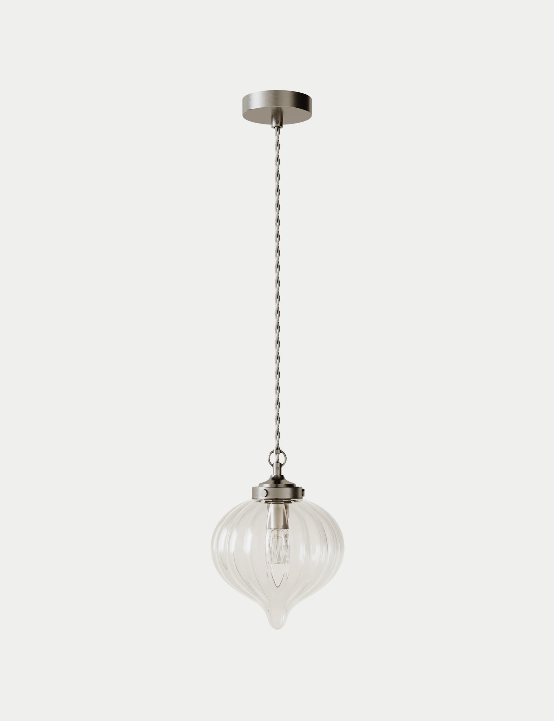 M&S Glass Teardrop Pendant Light