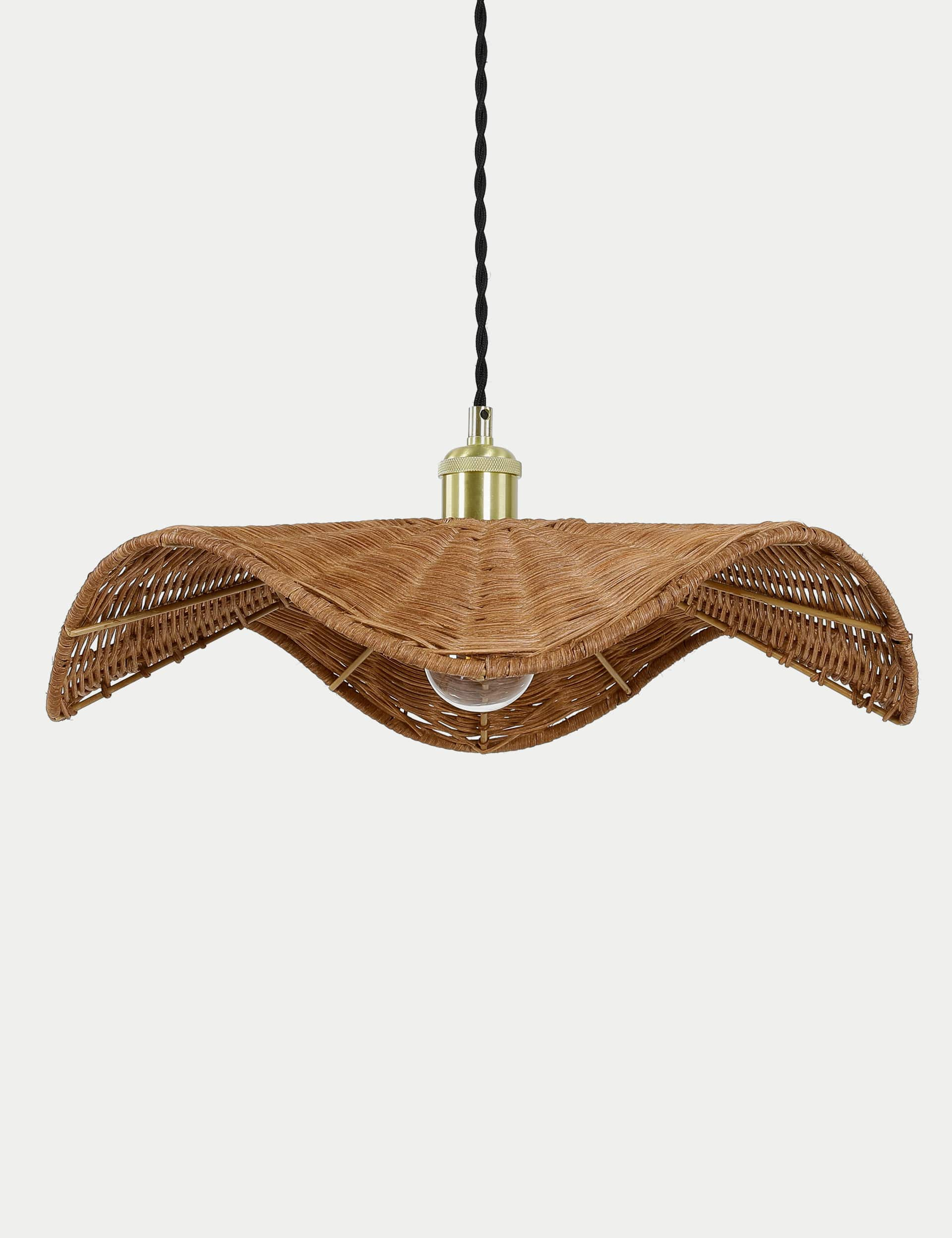 M&S Collection Rocco Rattan Easy Fit Ceiling Lamp Shade - Natural, Natural