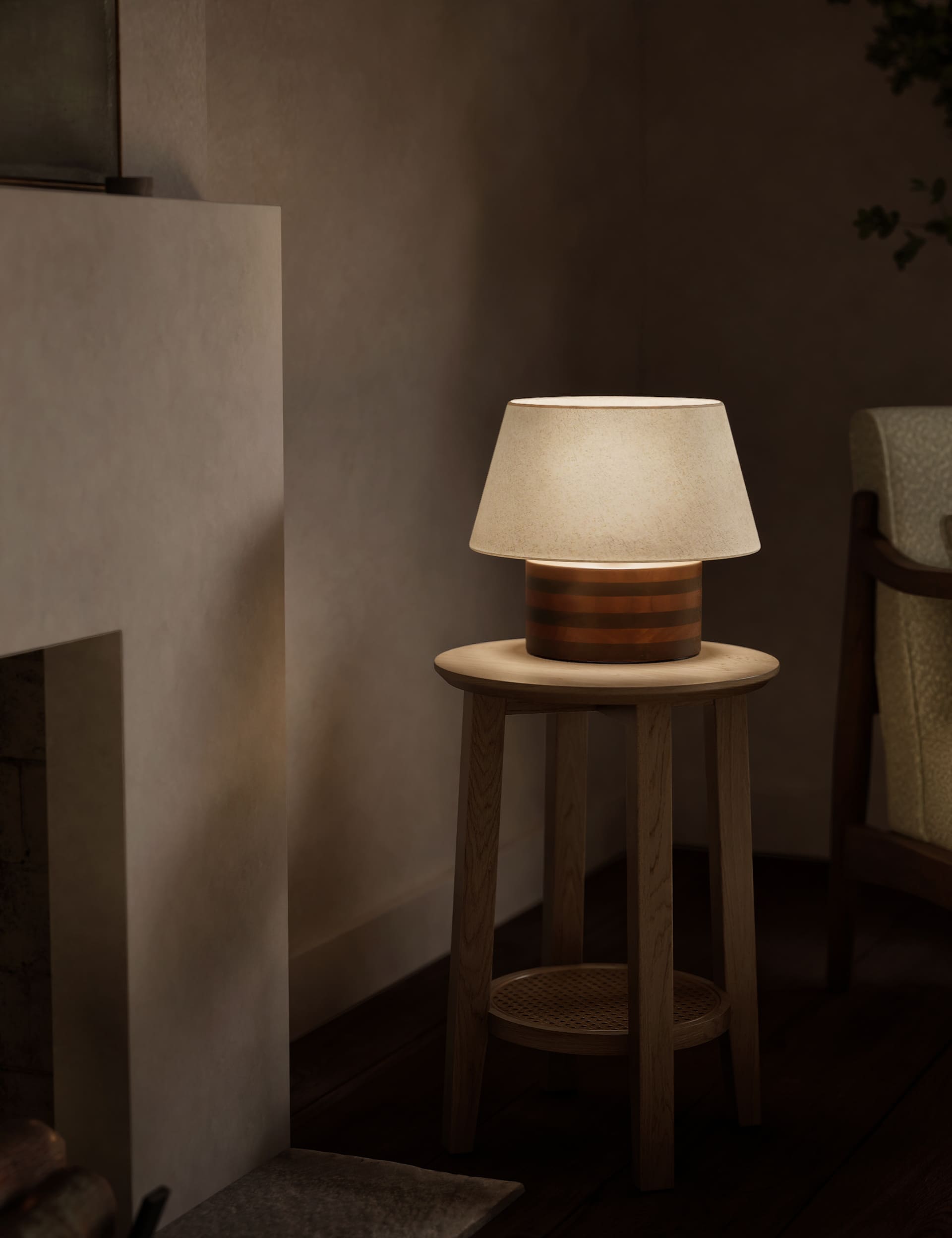 M&S Collection Marlowe Table Lamp - Natural, Natural