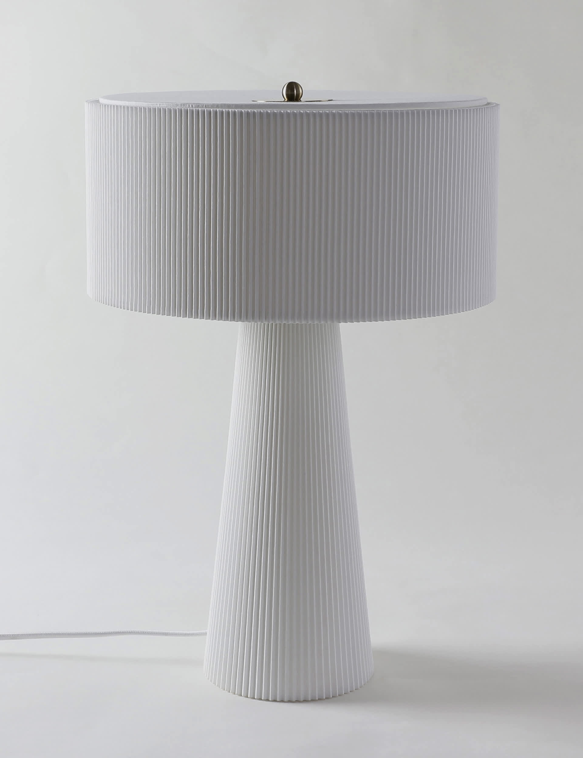 M&S Luca Table Lamp - White, White