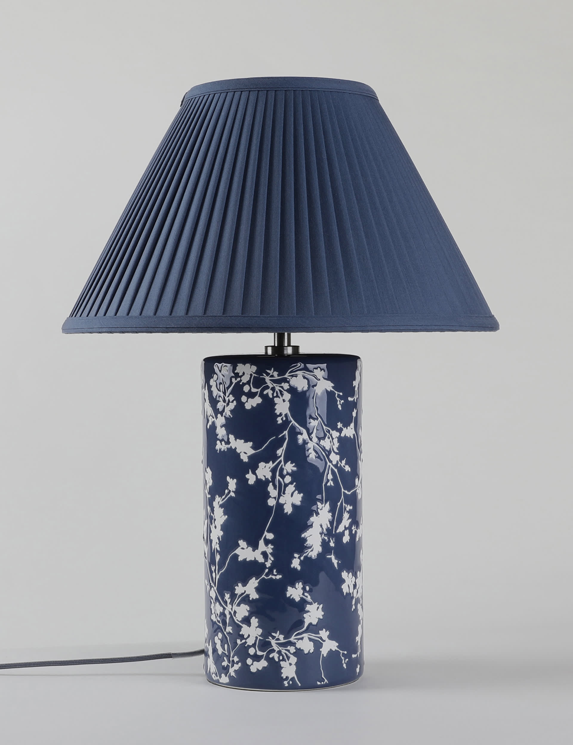 M&S Cherry Blossom Table Lamp - Navy, Navy