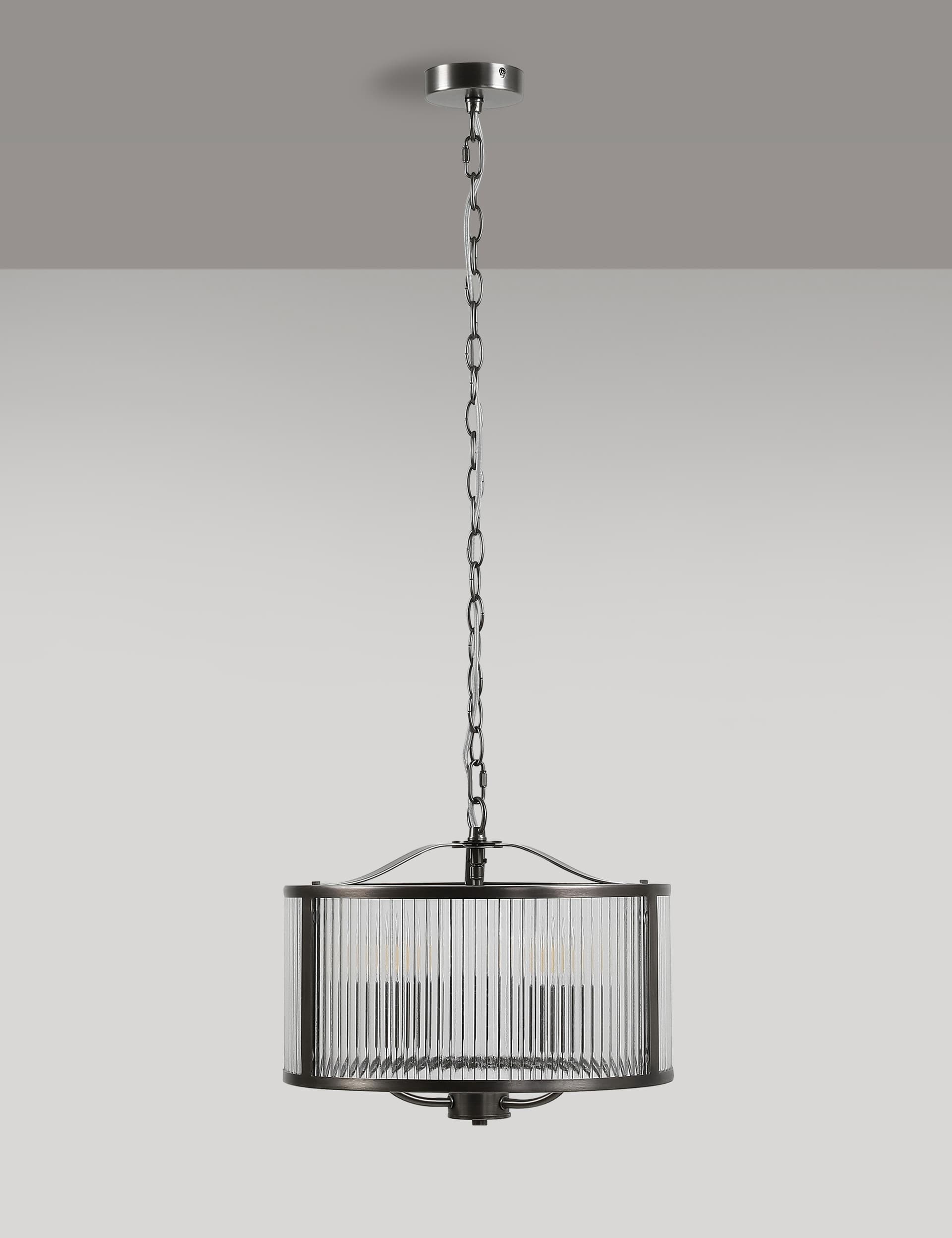 M&S Collection Monroe Pendant Light - Pewter, Pewter,Antique Brass,Chrome