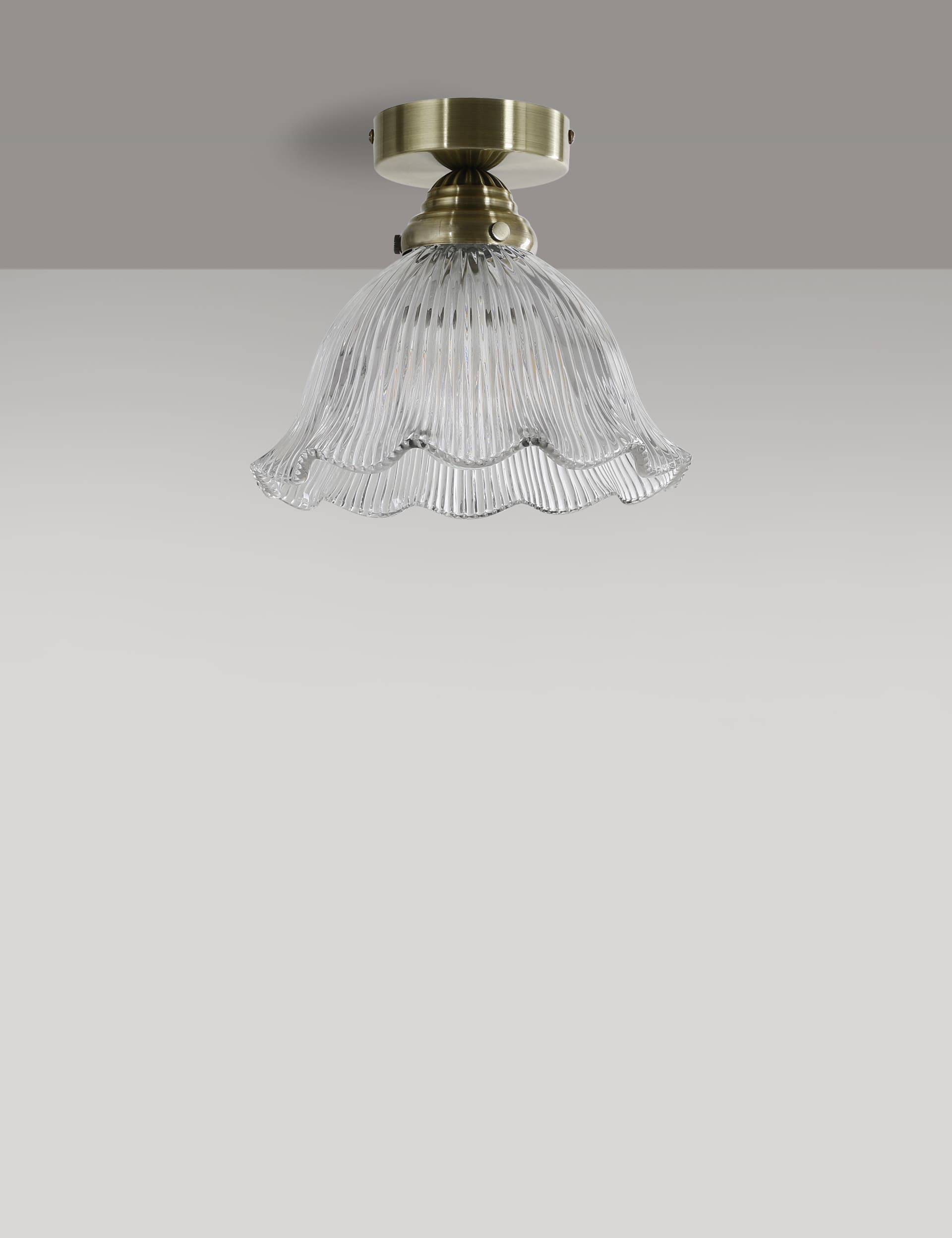 M&S Josephine Glass Flush Ceiling Light