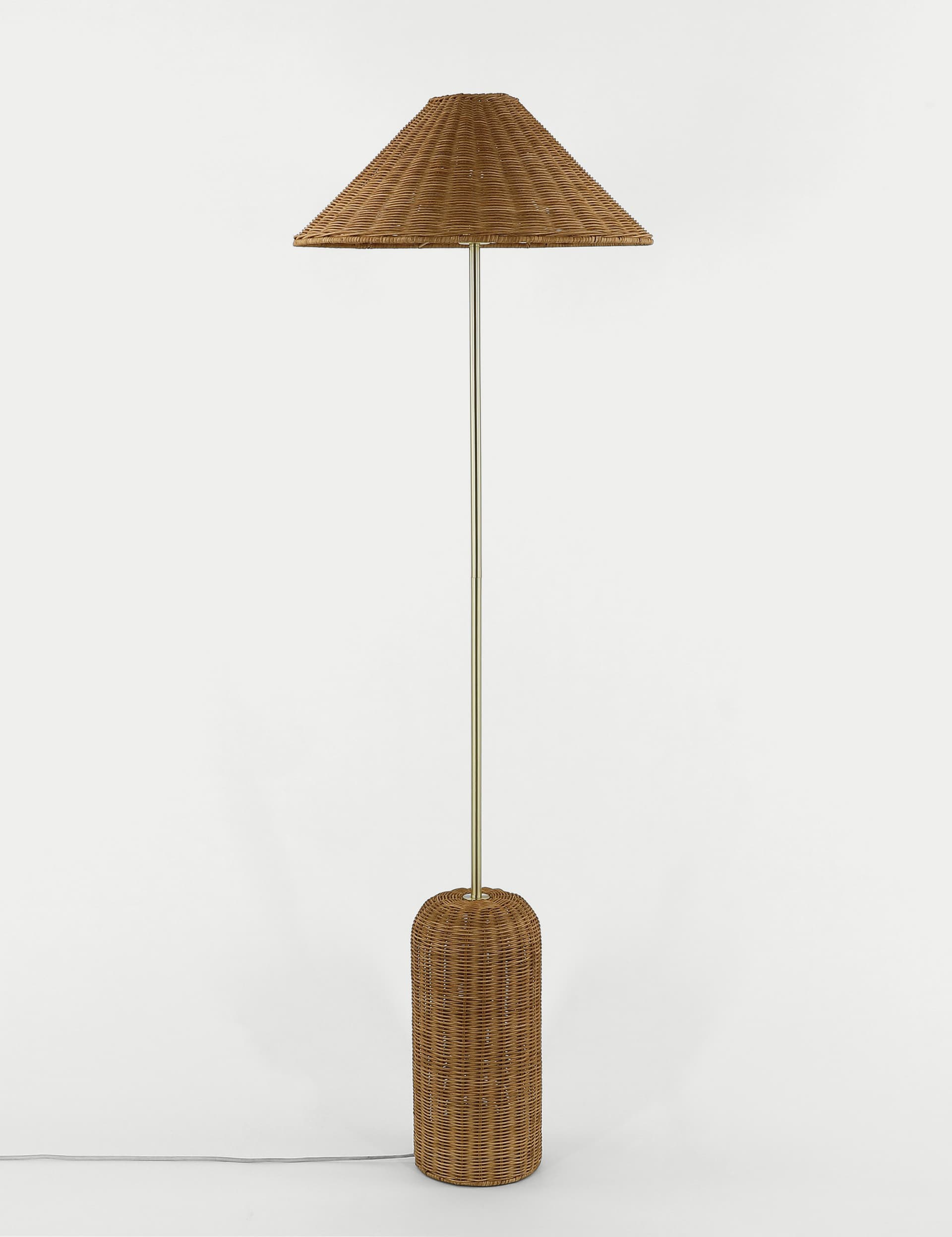 M&S Lotus Rattan Floor Lamp