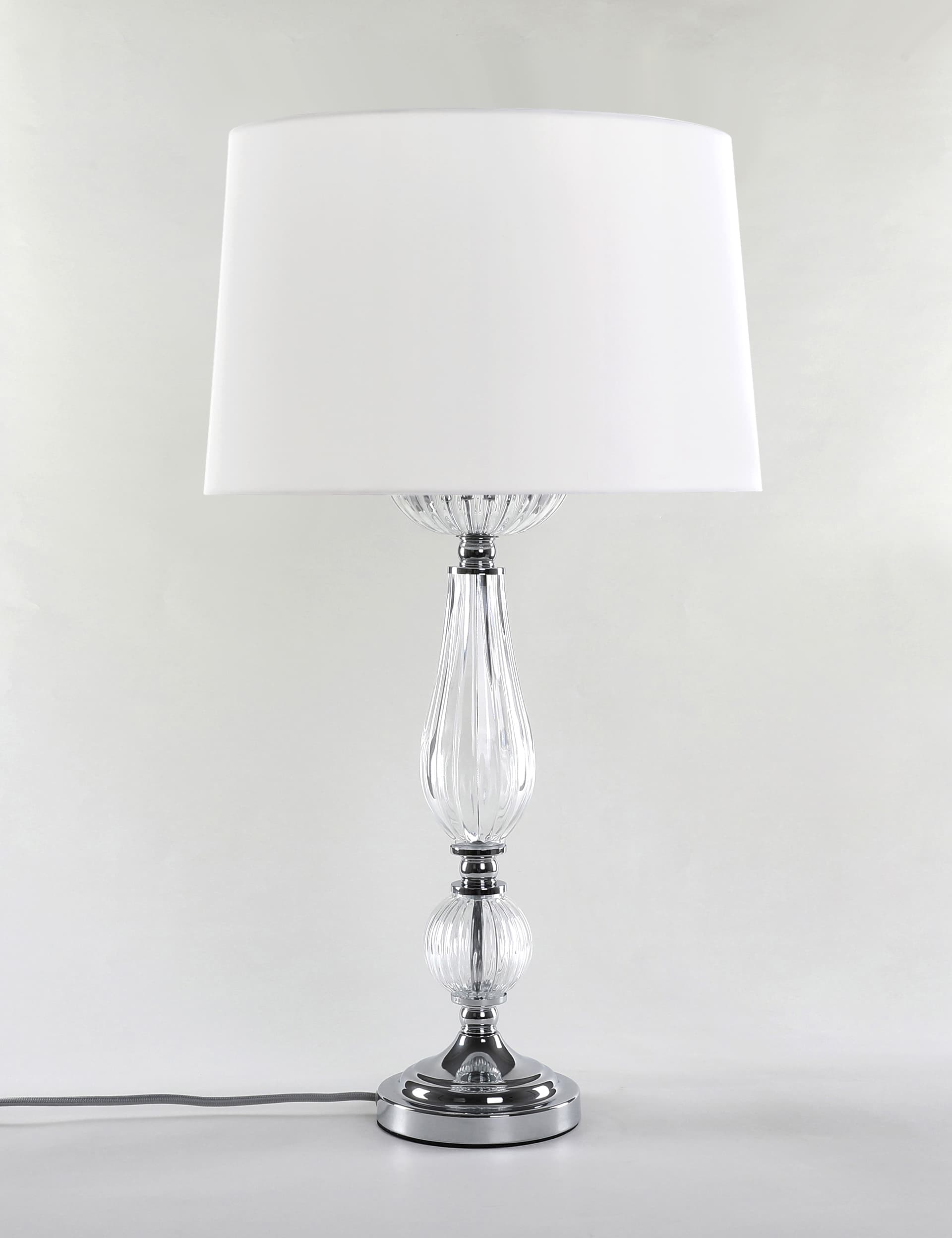 M&S Crystal Table Lamp - Silver, Silver