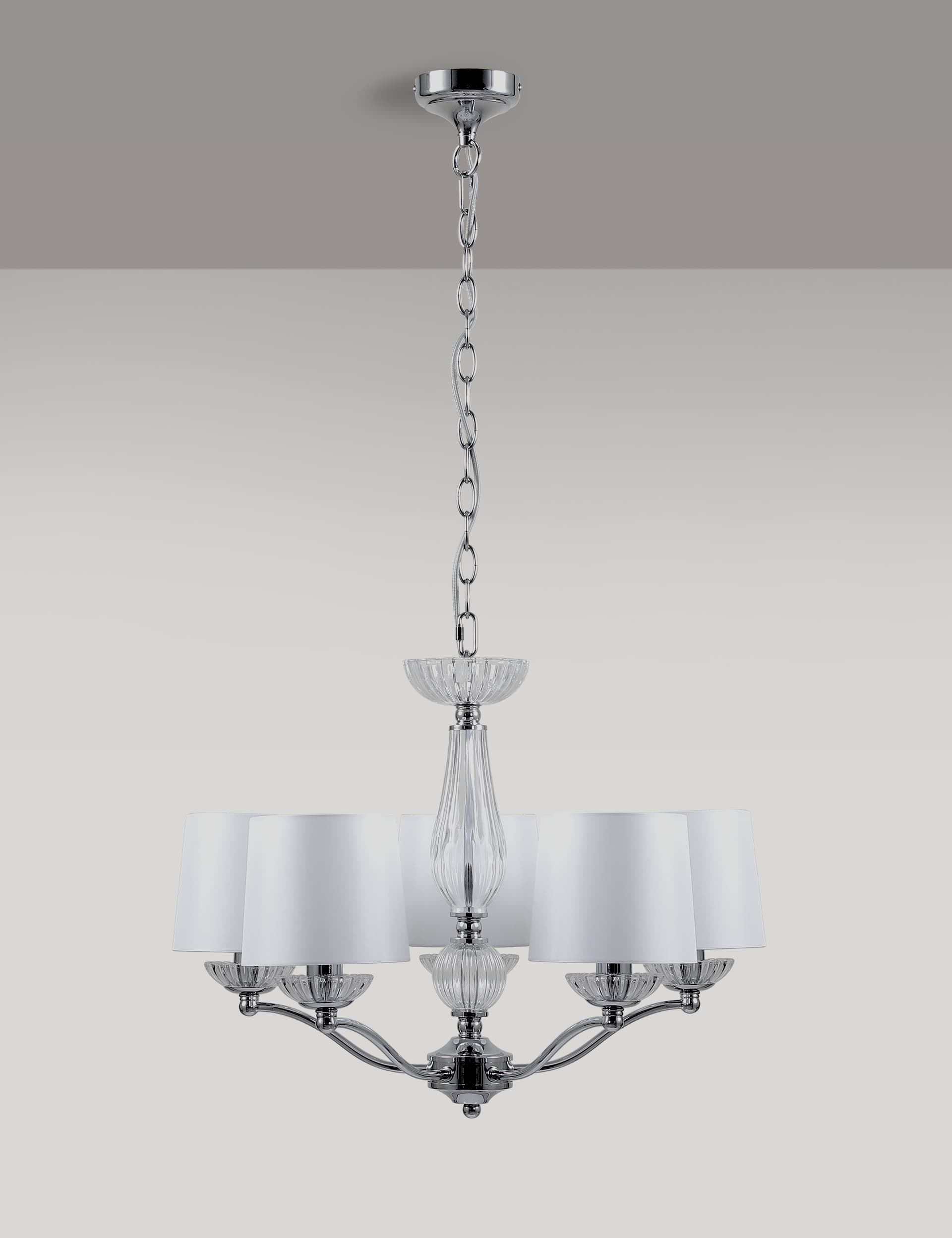 M&S Crystal Pendant Light - Silver, Silver