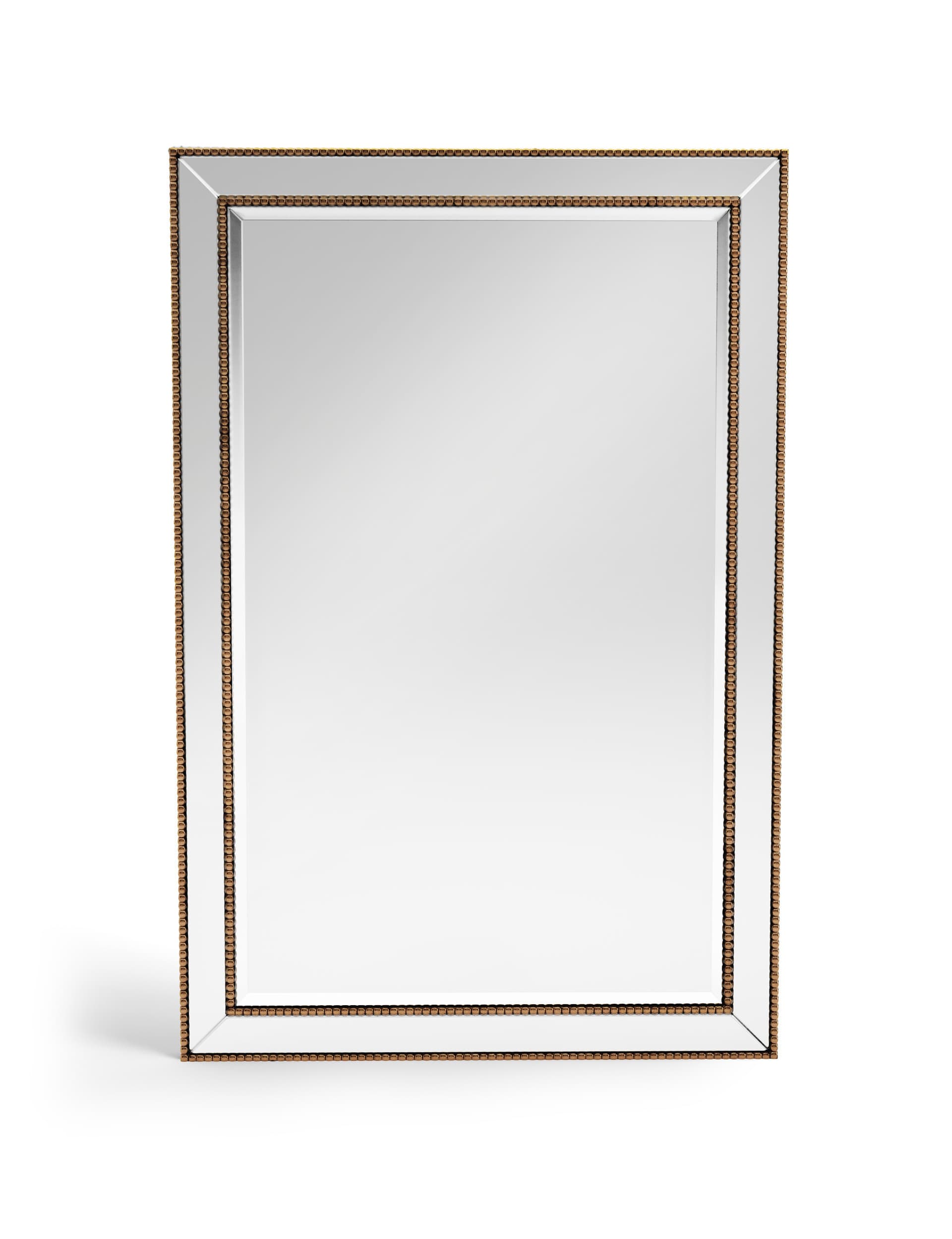 M&S Collection Beatrice Rectangular Wall Mirror - Antique Brass, Antique Brass