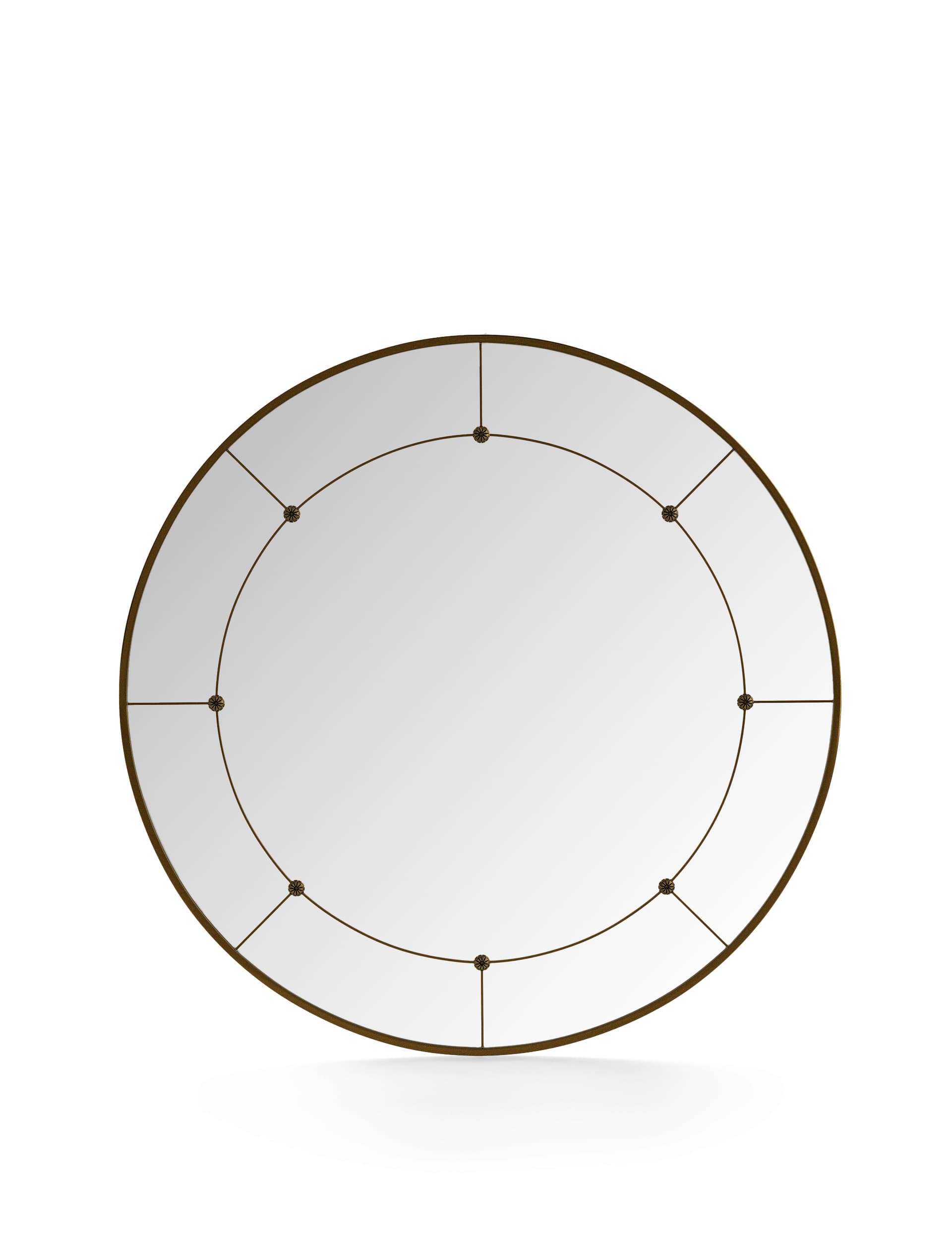 M&S Collection Eliza Round Hanging Mirror - Antique Brass, Antique Brass