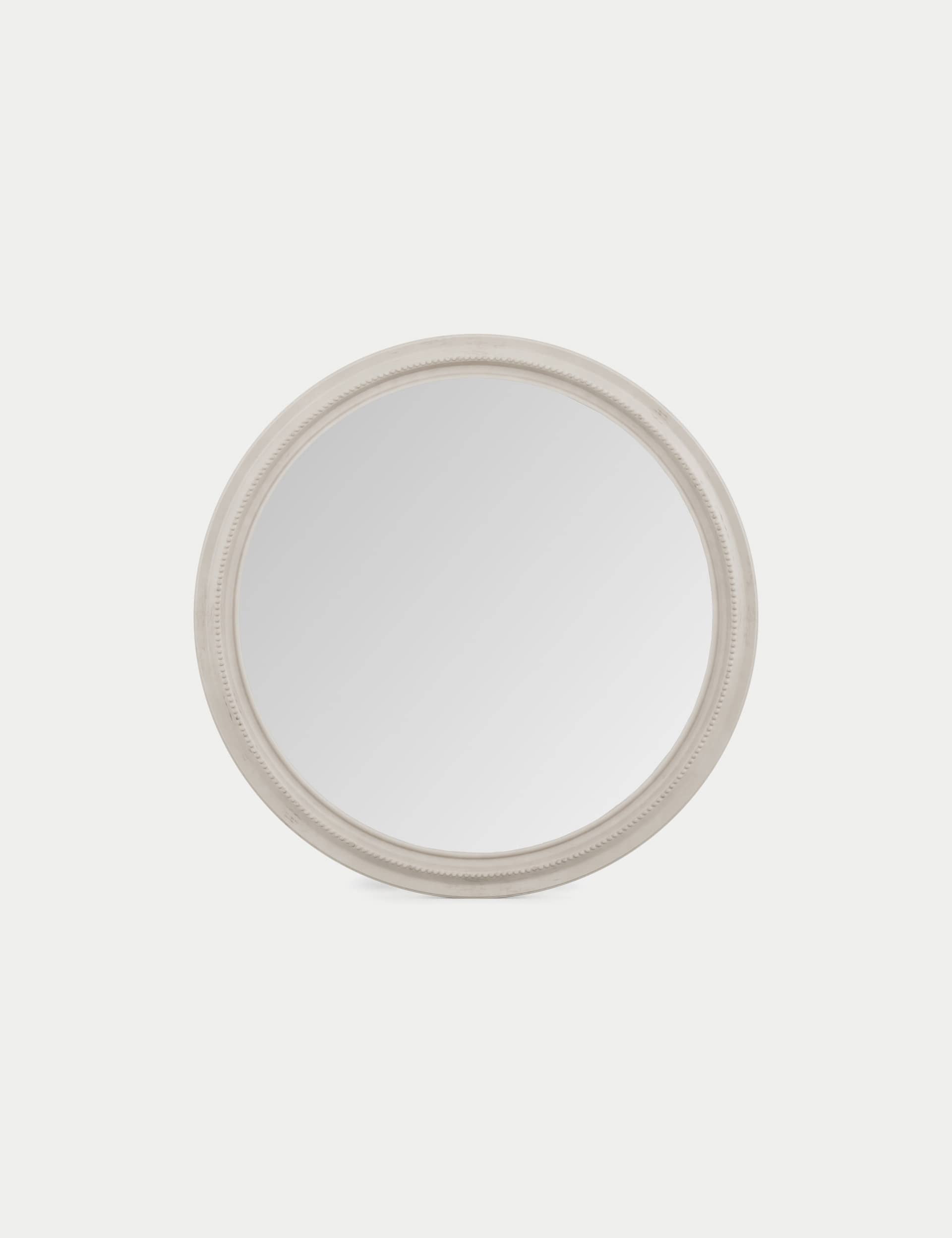 M&S Collection Daphne Round Hanging Wall Mirror - White, White