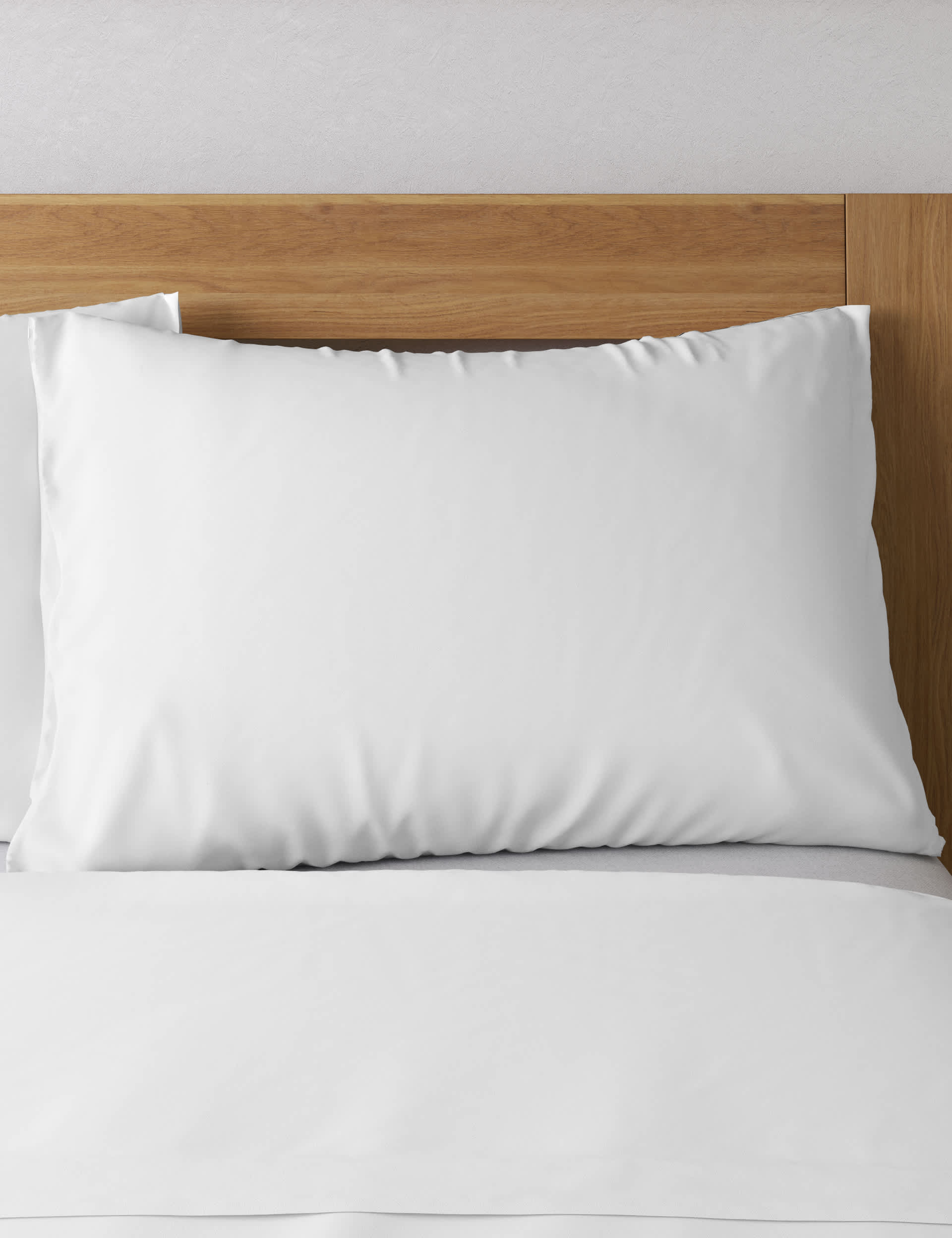 M&S Collection 2 Pack Bamboo Cotton Pillowcases - White, White