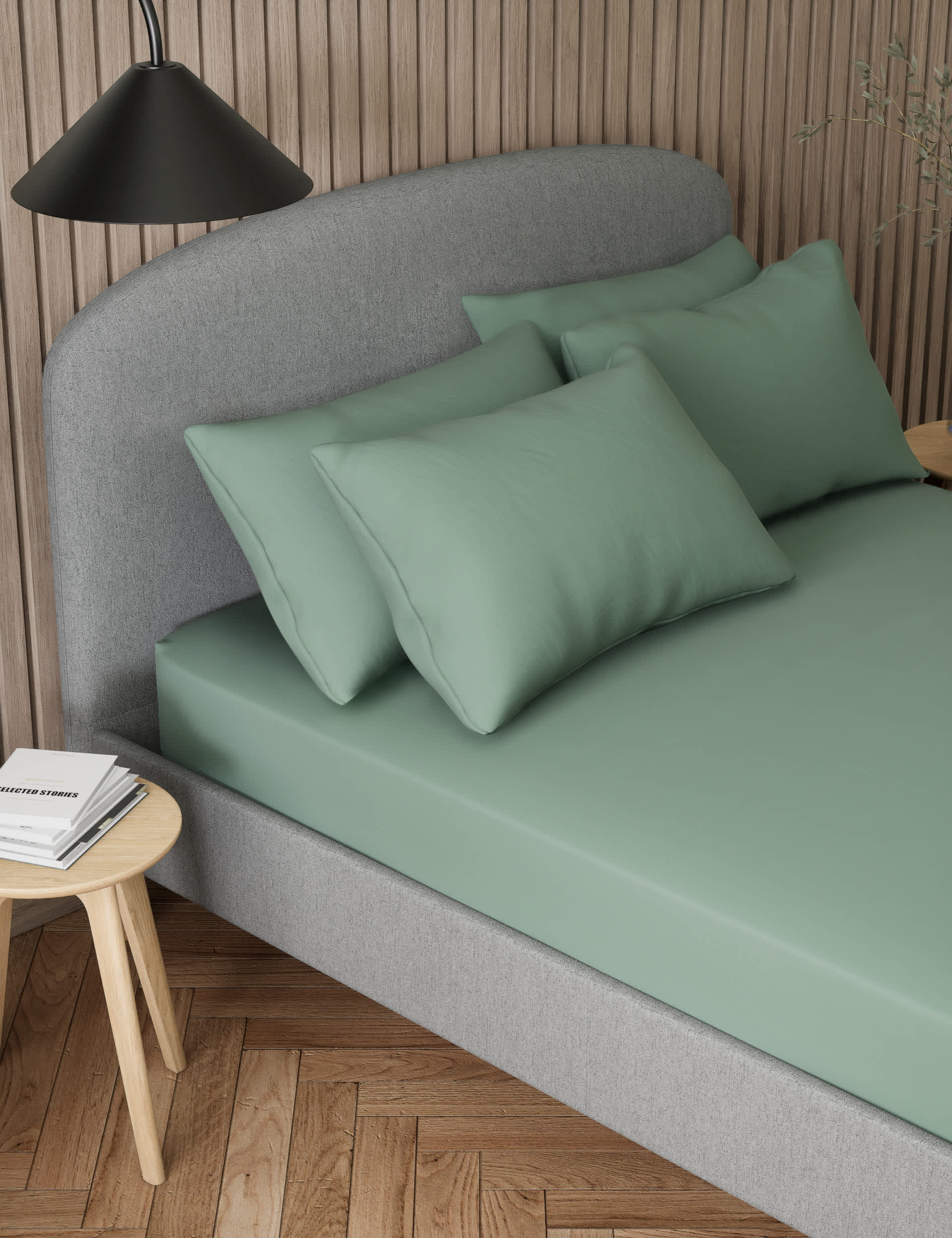 M&S Comfortably Cool Lyocell Rich Flat Sheet - 6FT - Sage, Light Grey,White,Light Mauve,Dark Grey,Te